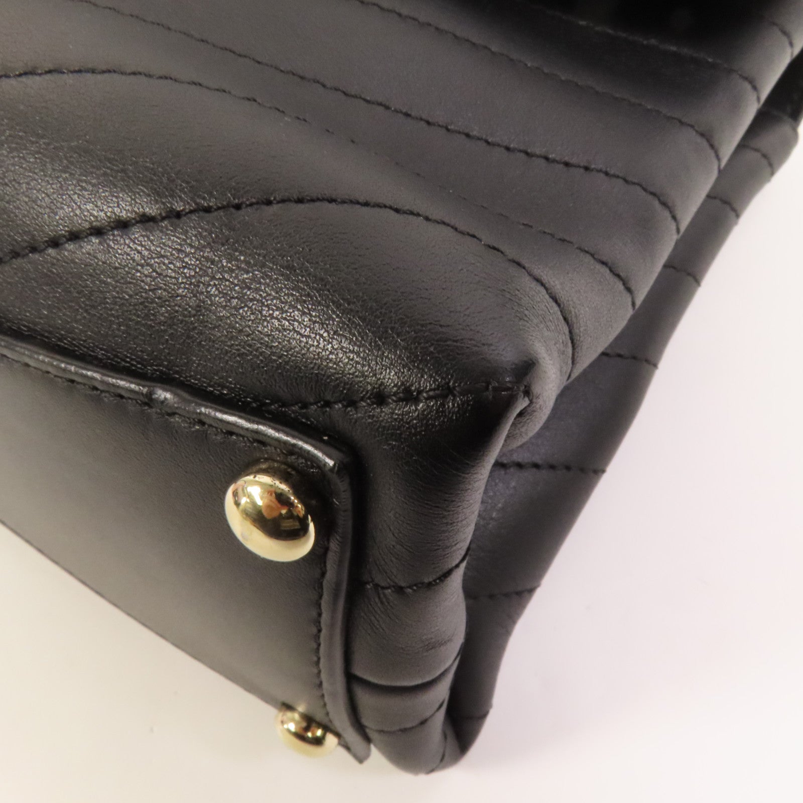 CHANEL 【激減優惠】牛皮皮革Chain Shoulder金扣手挽肩背兩用袋