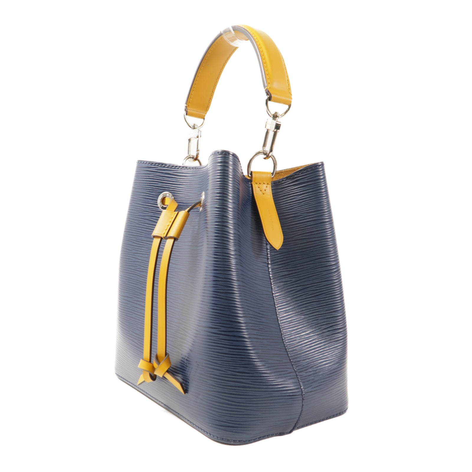 LOUIS VUITTON Epi Neo Noe BB銀扣手挽肩背兩用袋深藍色