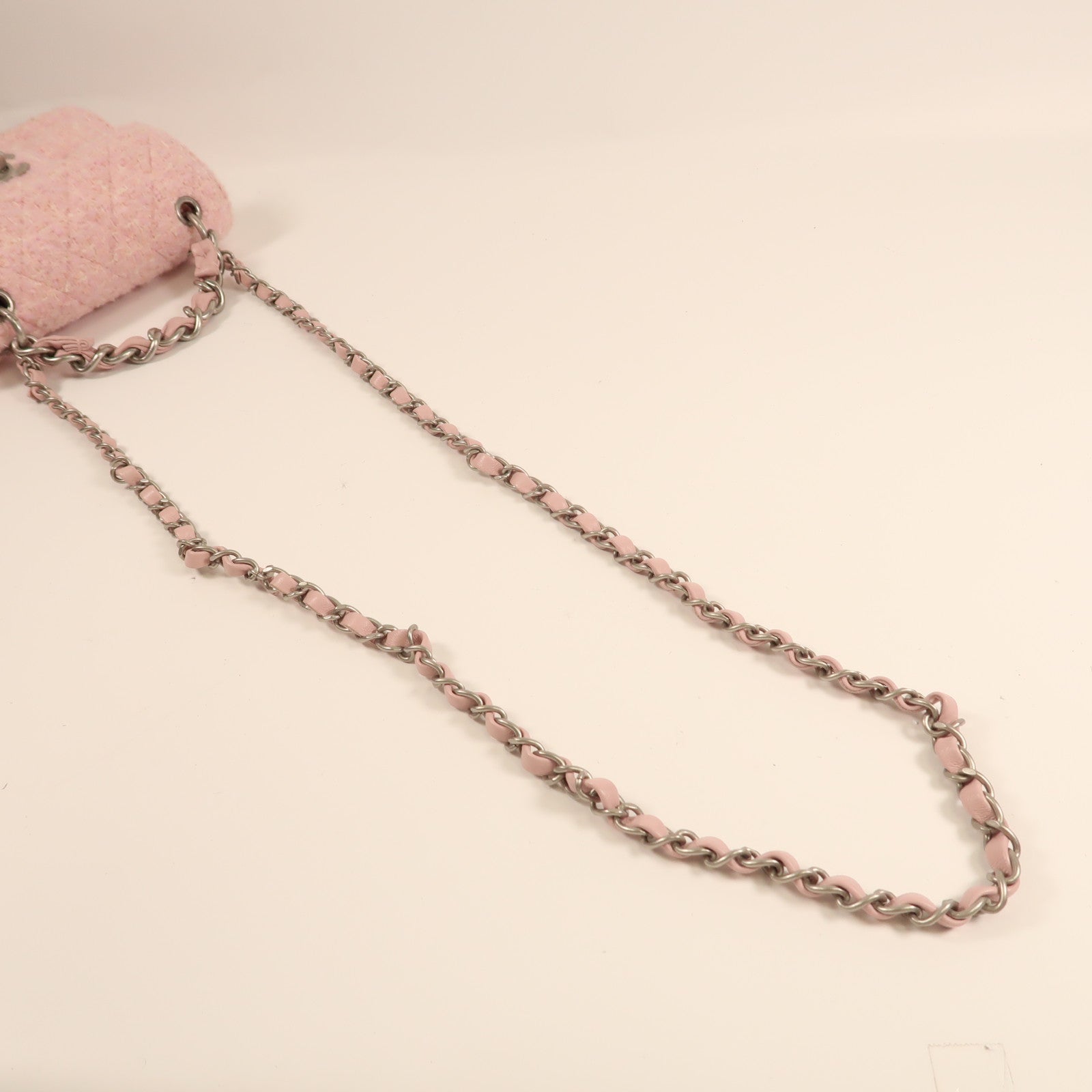 CHANEL CC SHW Mini Flap Bag 2Way Shoulder Hand Bag Tweed