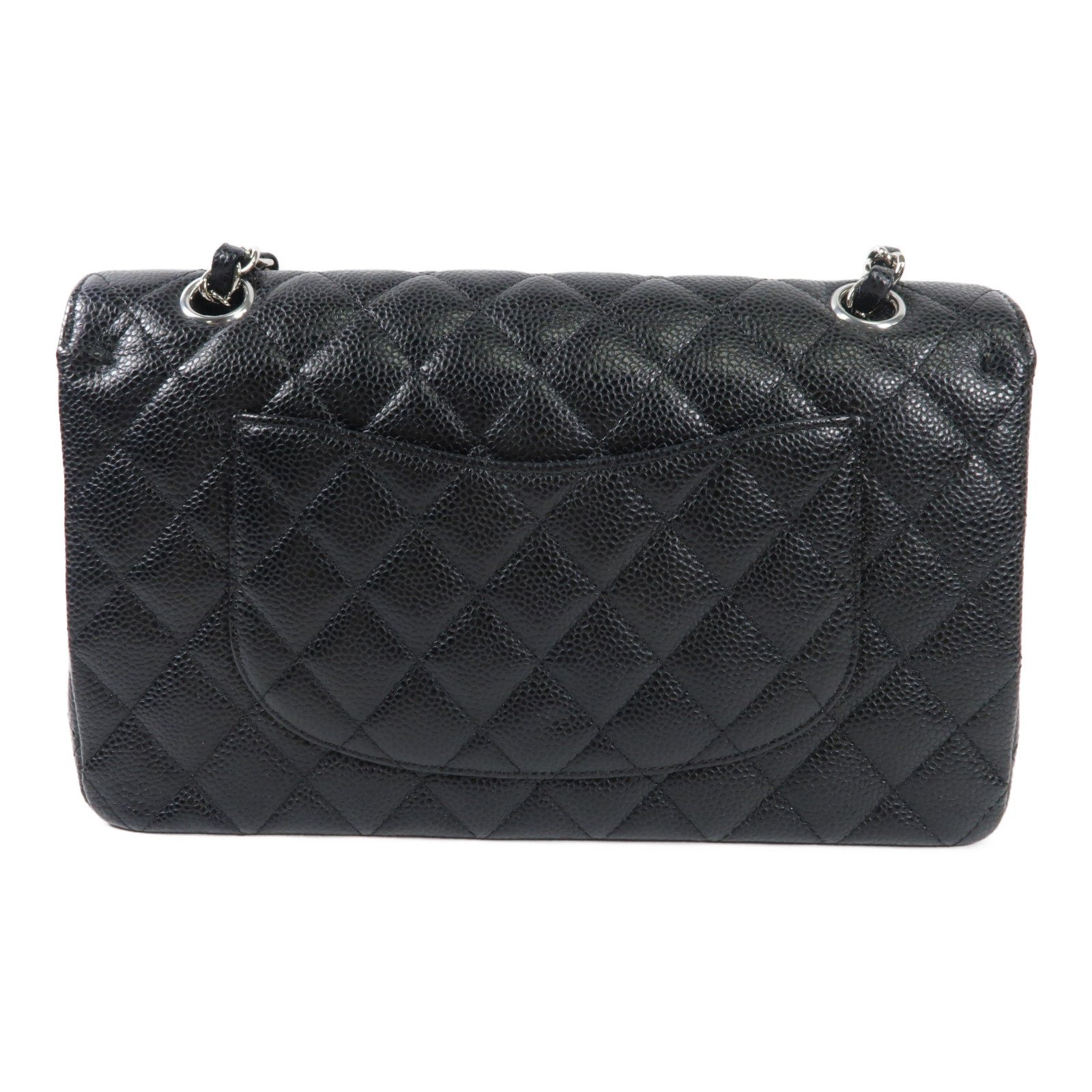 CHANEL CC SHW Classic 25 Chain Shoulder Bag Calfskin Leather Black