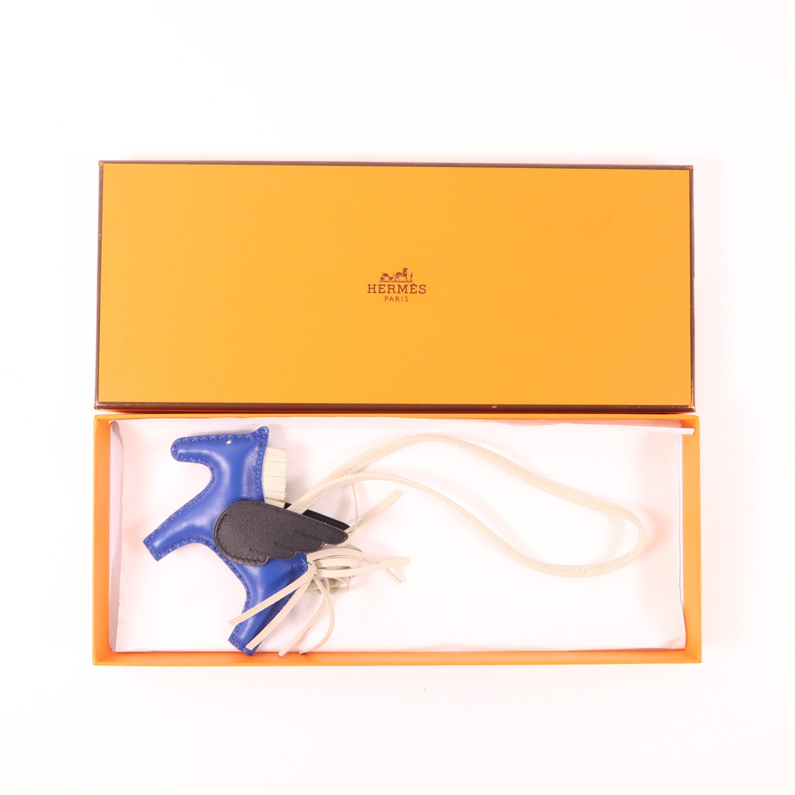 HERMES 【激減優惠】Swift皮革Rodeo Pegase PM掛飾71 Bleu France