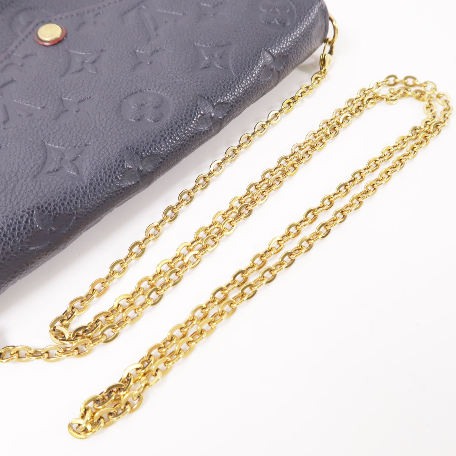 LOUIS VUITTON GHW Pochette Felicie Chain Shoulder Bag M64099 Monogram Empreinte