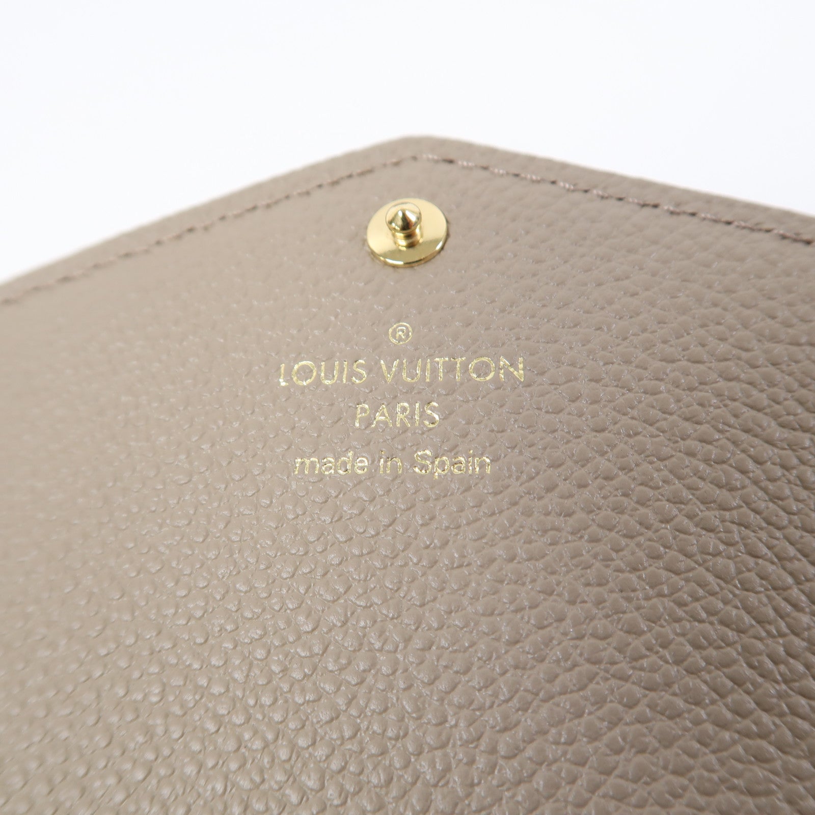 LOUIS VUITTON Monogram Empreinte Sarah金扣長錢包斑鳩灰色