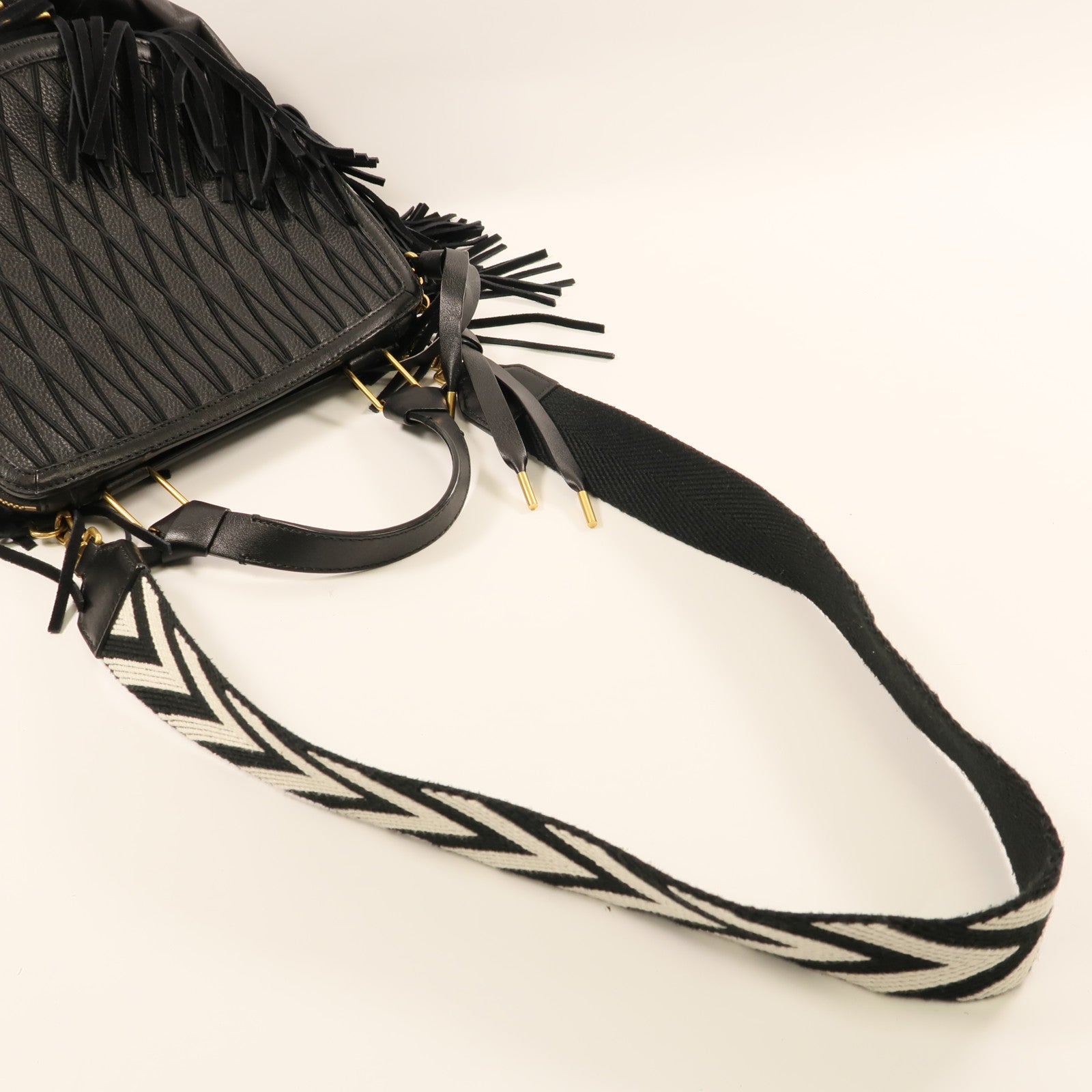 BALLY 牛皮皮革Shoulder Bag金扣手挽肩背兩用袋黑色