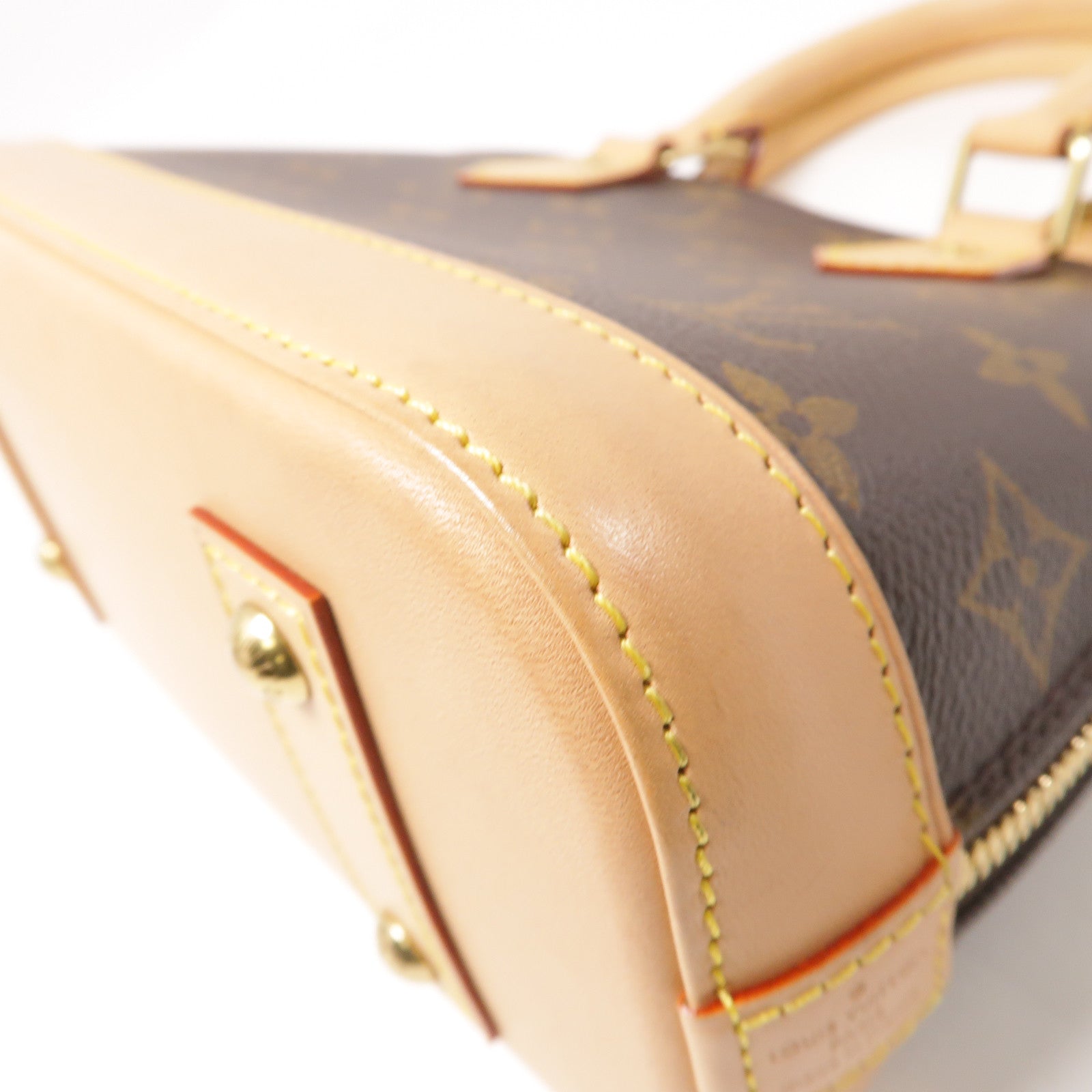 LOUIS VUITTON Monogram Alma BB金扣手挽肩背兩用袋啡色