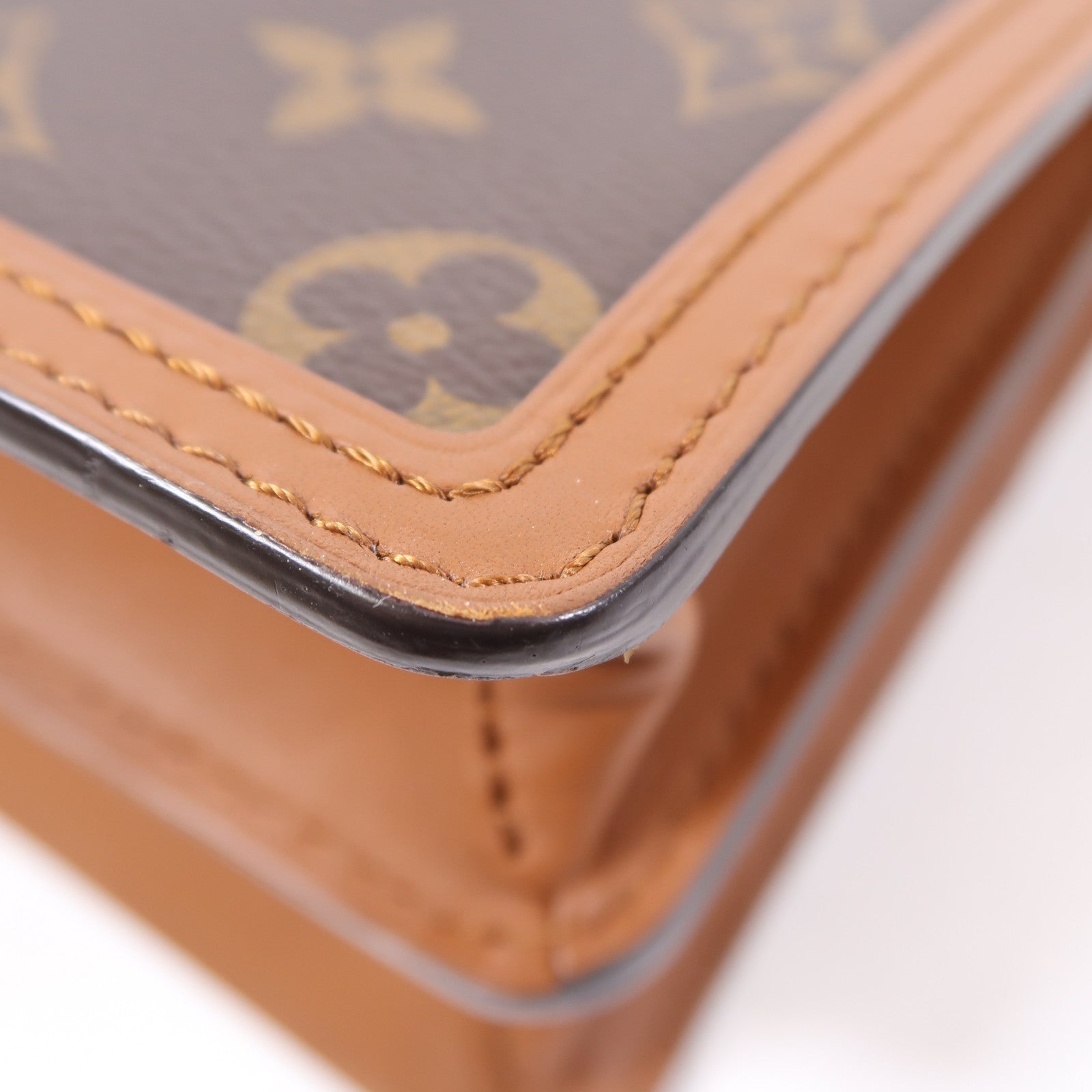 LOUIS VUITTON 【激減優惠】Monogram Reverse Mini Dauphine金扣肩背袋啡色