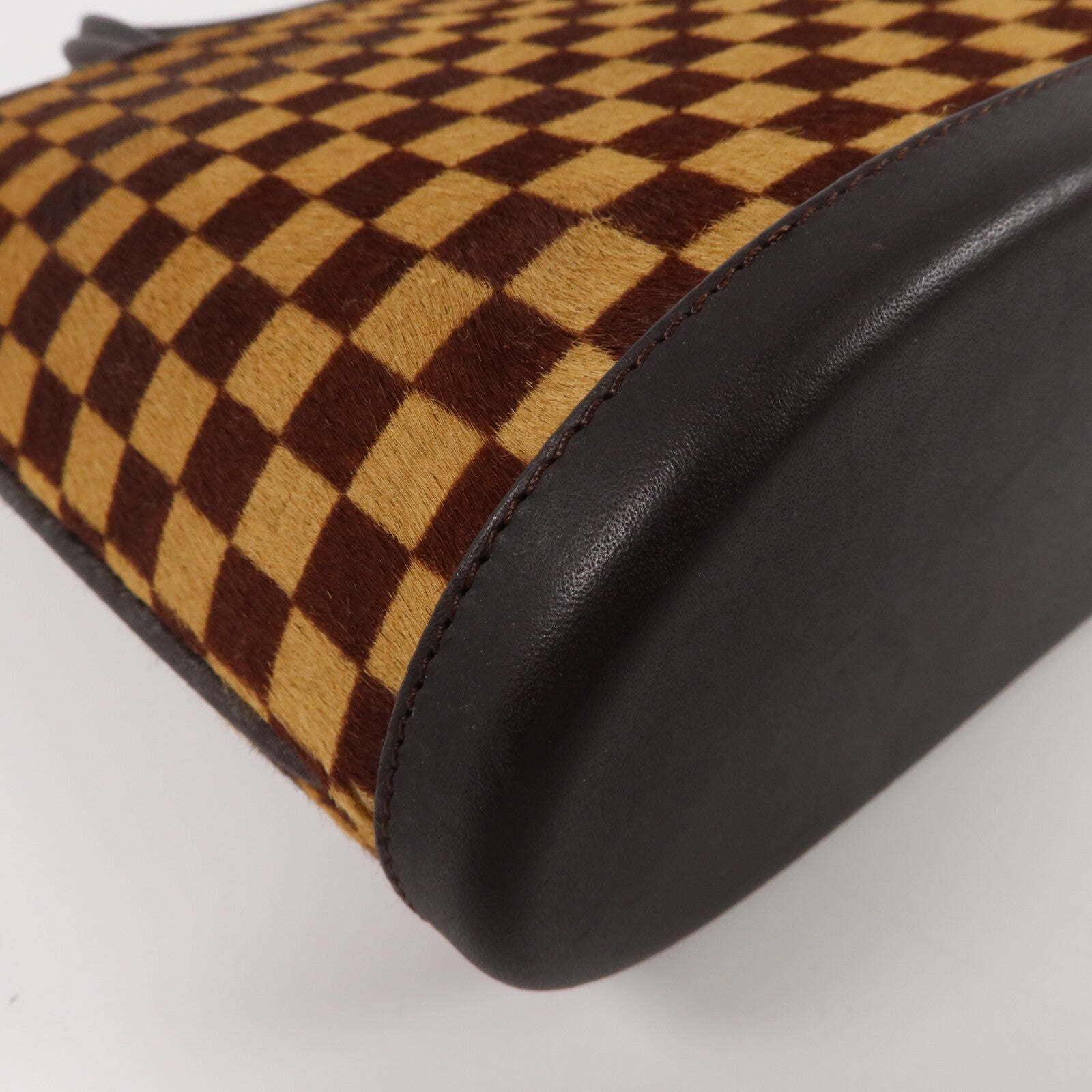 LOUIS VUITTON Damier Pony Hair Sauvage Unborn手挽袋
