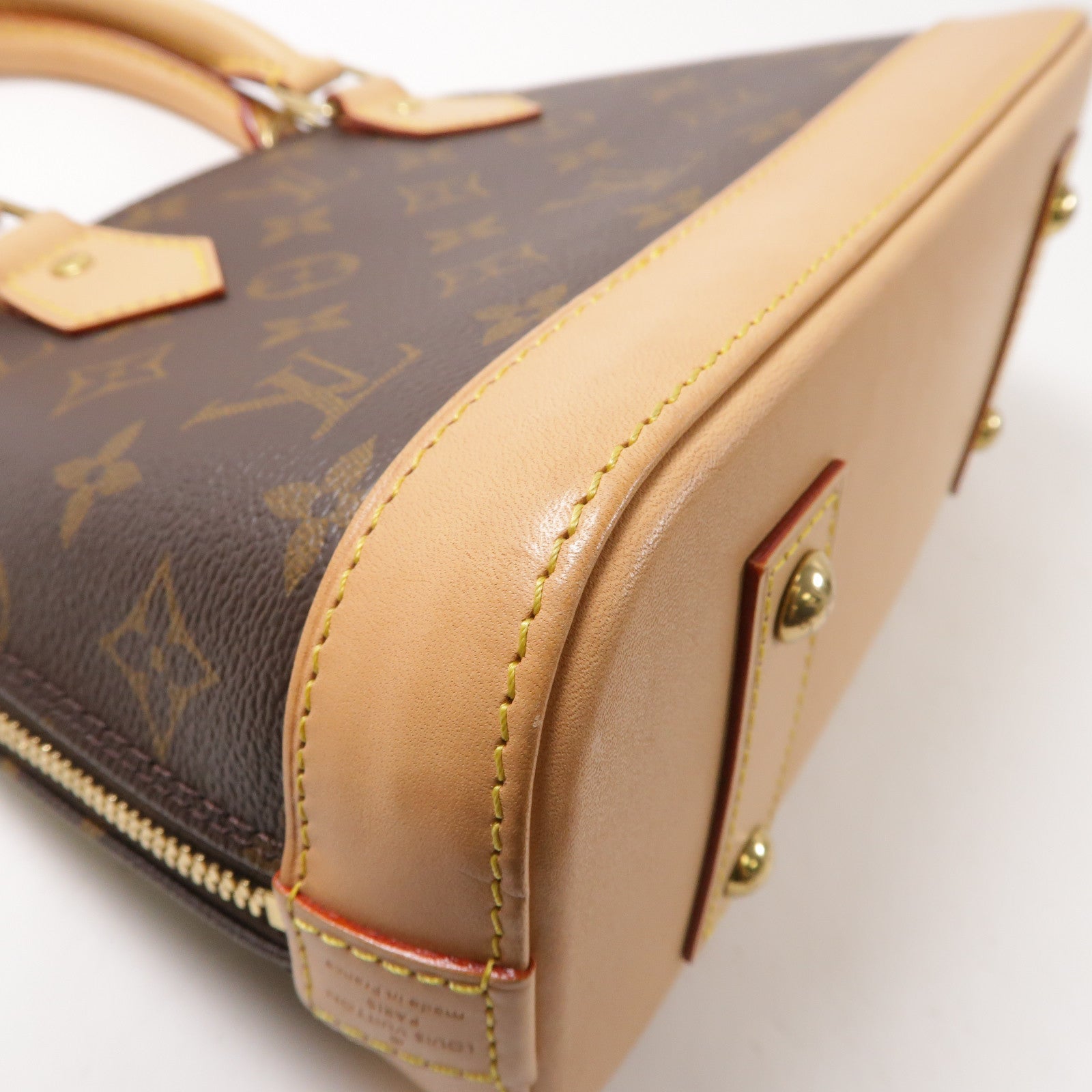 LOUIS VUITTON Monogram Alma BB金扣手挽肩背兩用袋啡色