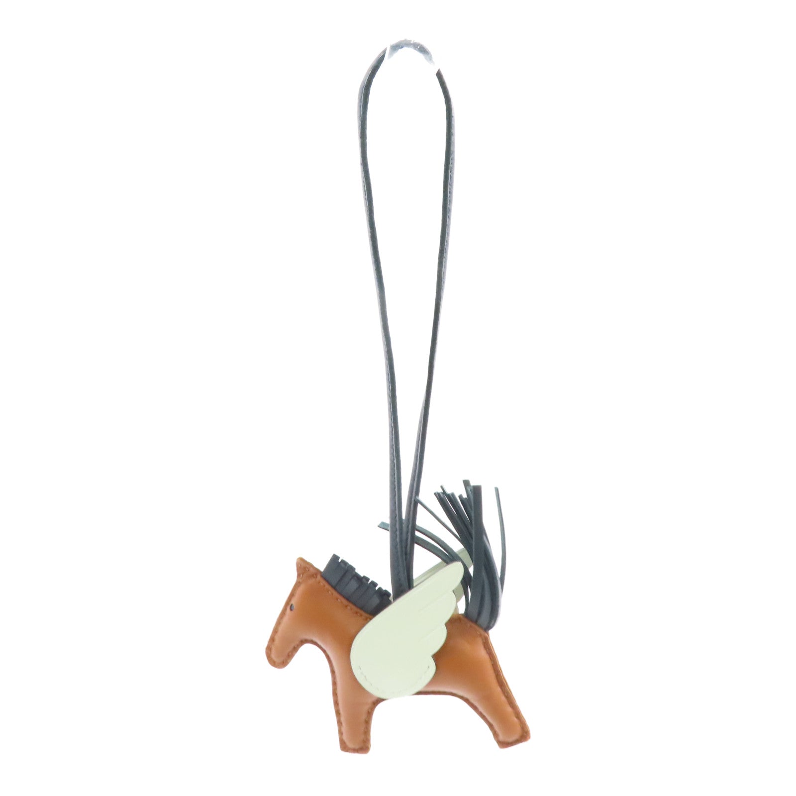 HERMES (PRICE DOWN) Rodeo Pegase PM Charm Veau Swift Leather Brown Green