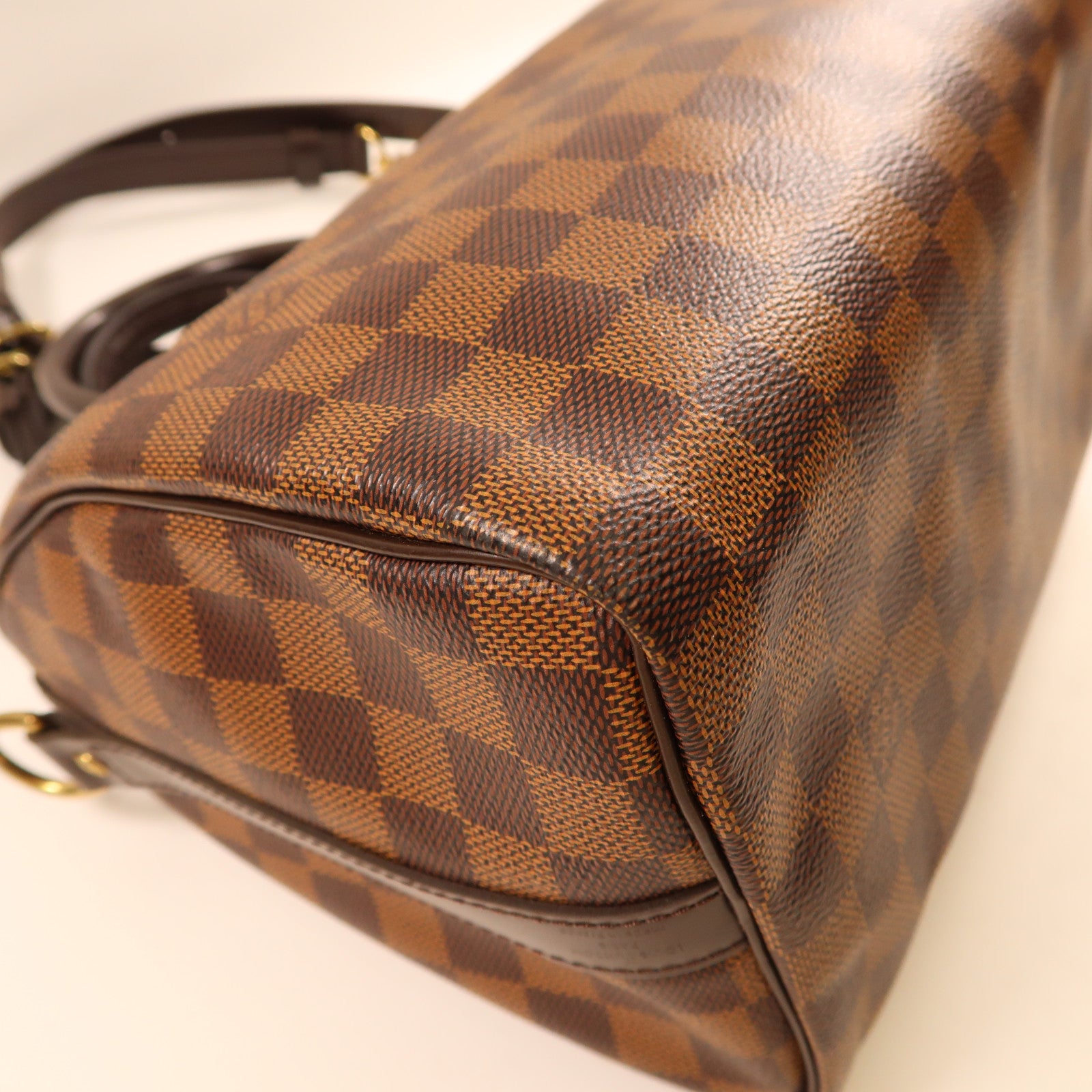LOUIS VUITTON Damier Speedy 25金扣手挽肩背兩用袋啡色