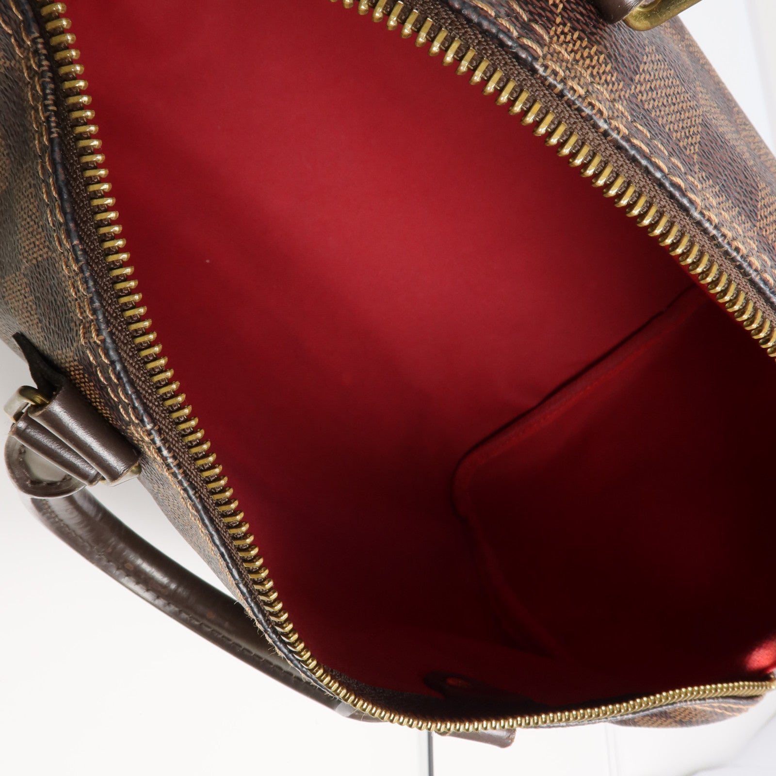 LOUIS VUITTON Damier Speedy 30金扣手挽袋