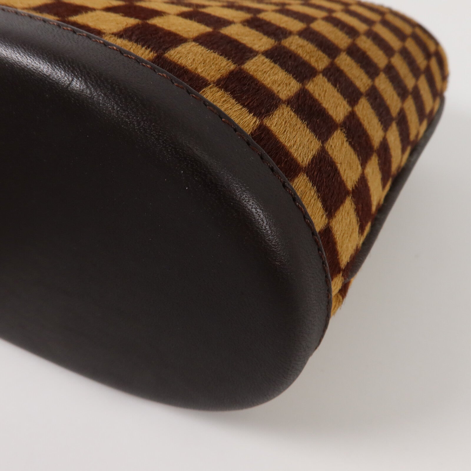 LOUIS VUITTON Damier Pony Hair Sauvage Unborn手挽袋