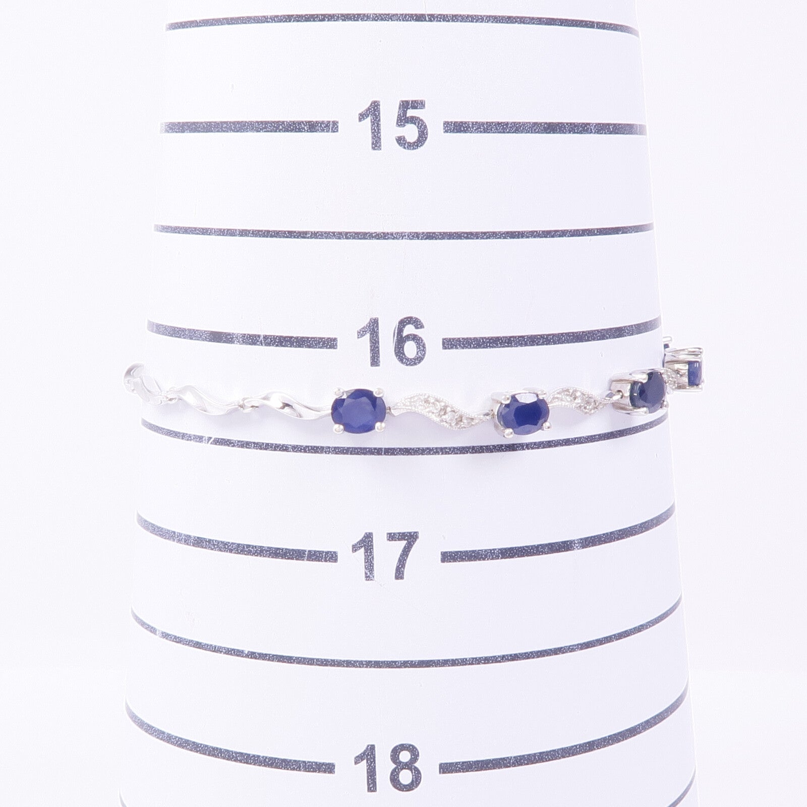 JEWELRY 18K白金Sapphire Diamond Bracelet藍寶石/鑽石手鏈