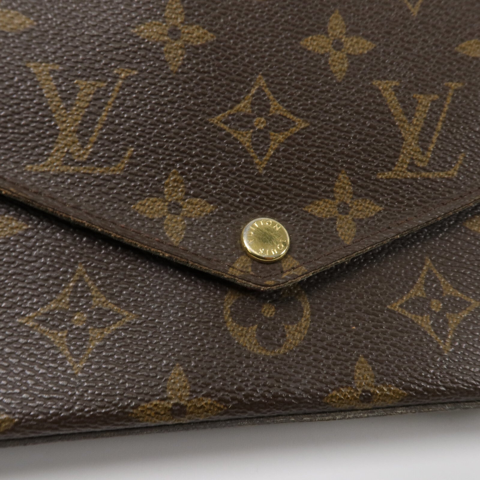 LOUIS VUITTON Monogram Pochette Felicie金扣鏈帶肩背袋