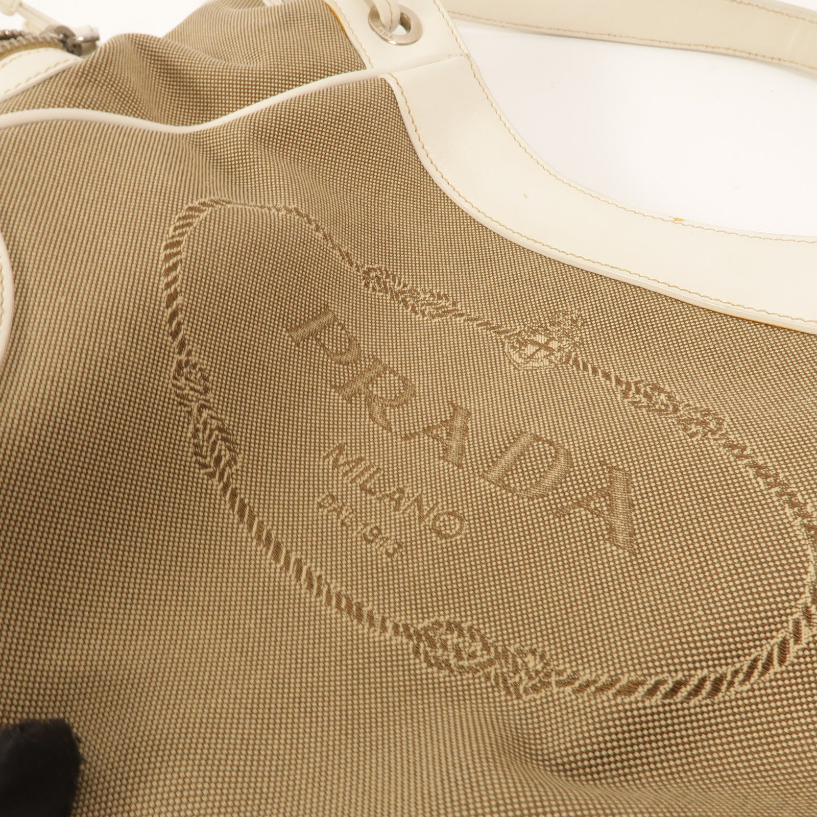 PRADA 帆布Logo Jacquard肩背袋