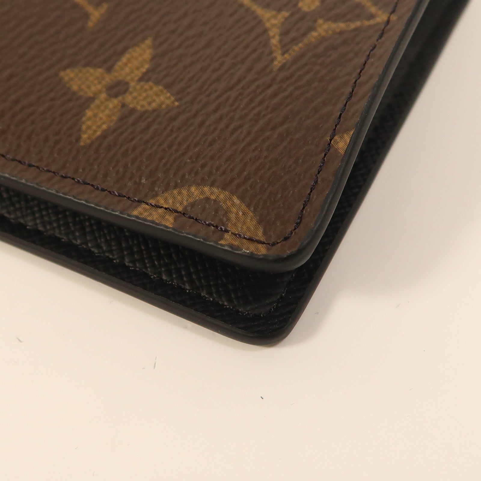 LOUIS VUITTON Monogram/皮革Brazza Long Wallet銀扣長錢包