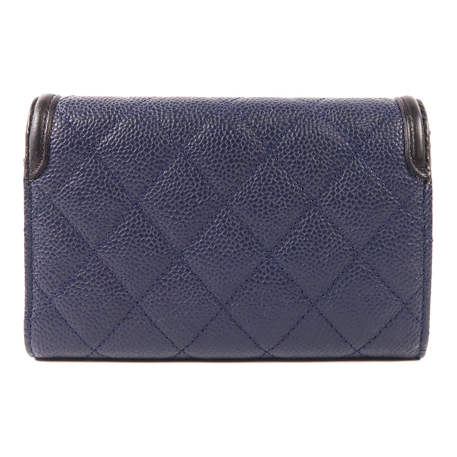 CHANEL 牛皮皮革Wallet金扣錢包