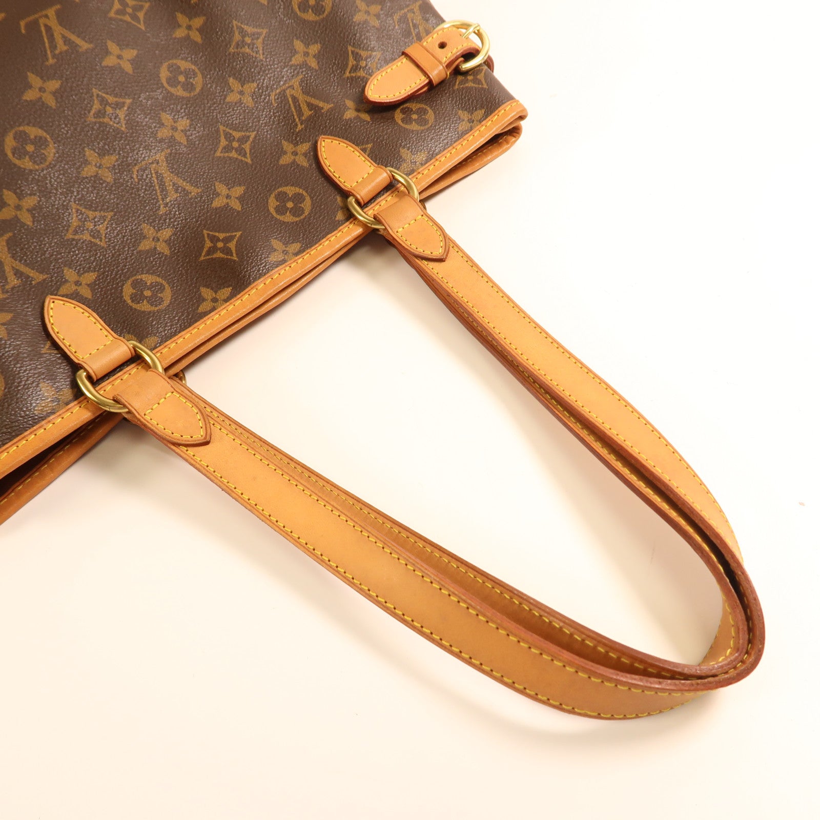 LOUIS VUITTON Monogram Batignolles Horizontal金扣肩背袋棕色