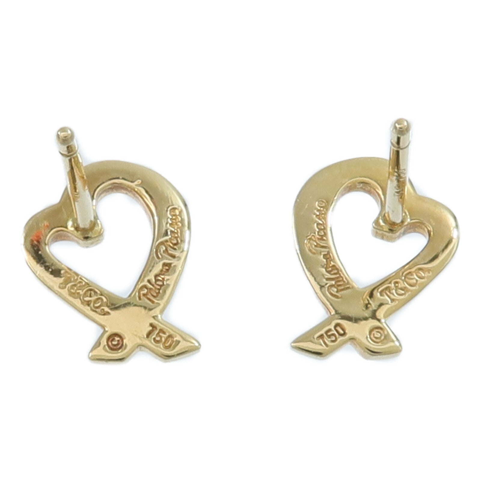 TIFFANY＆CO 18K黃金Loving Heart Earrings耳環