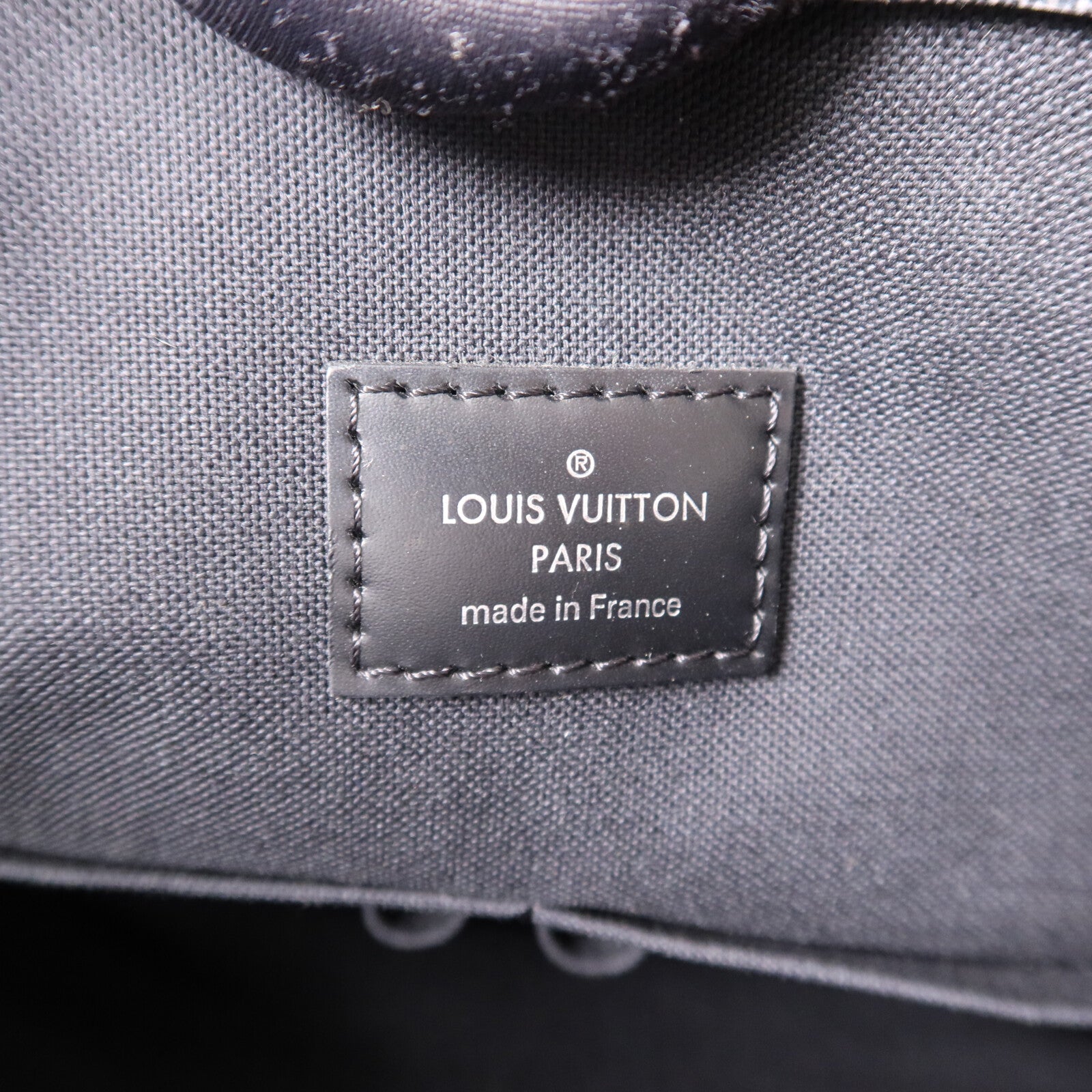 LOUIS VUITTON Damier Graphite Tadao MM銀扣手挽肩背兩用袋