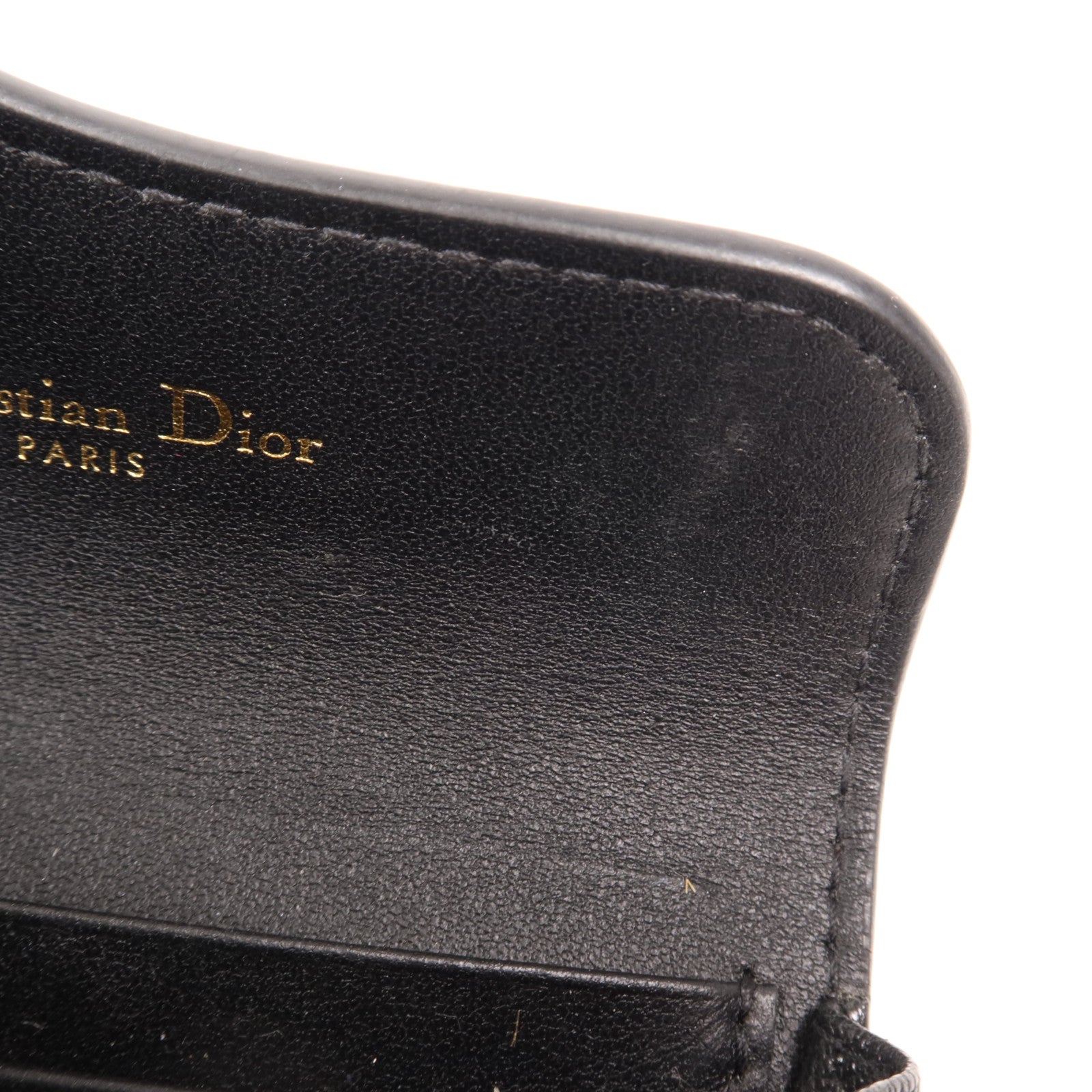 Dior 牛皮皮革Wallet金扣錢包