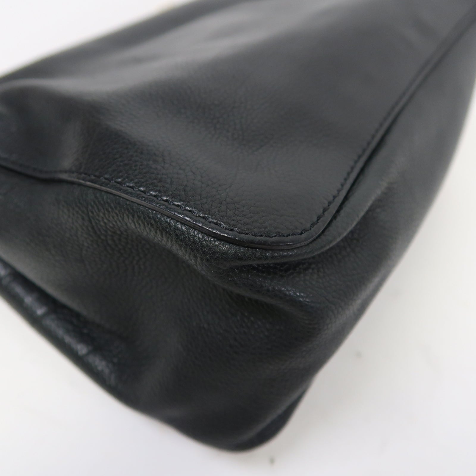 Chloe 牛皮皮革Shoulder Bag金扣肩背袋黑色