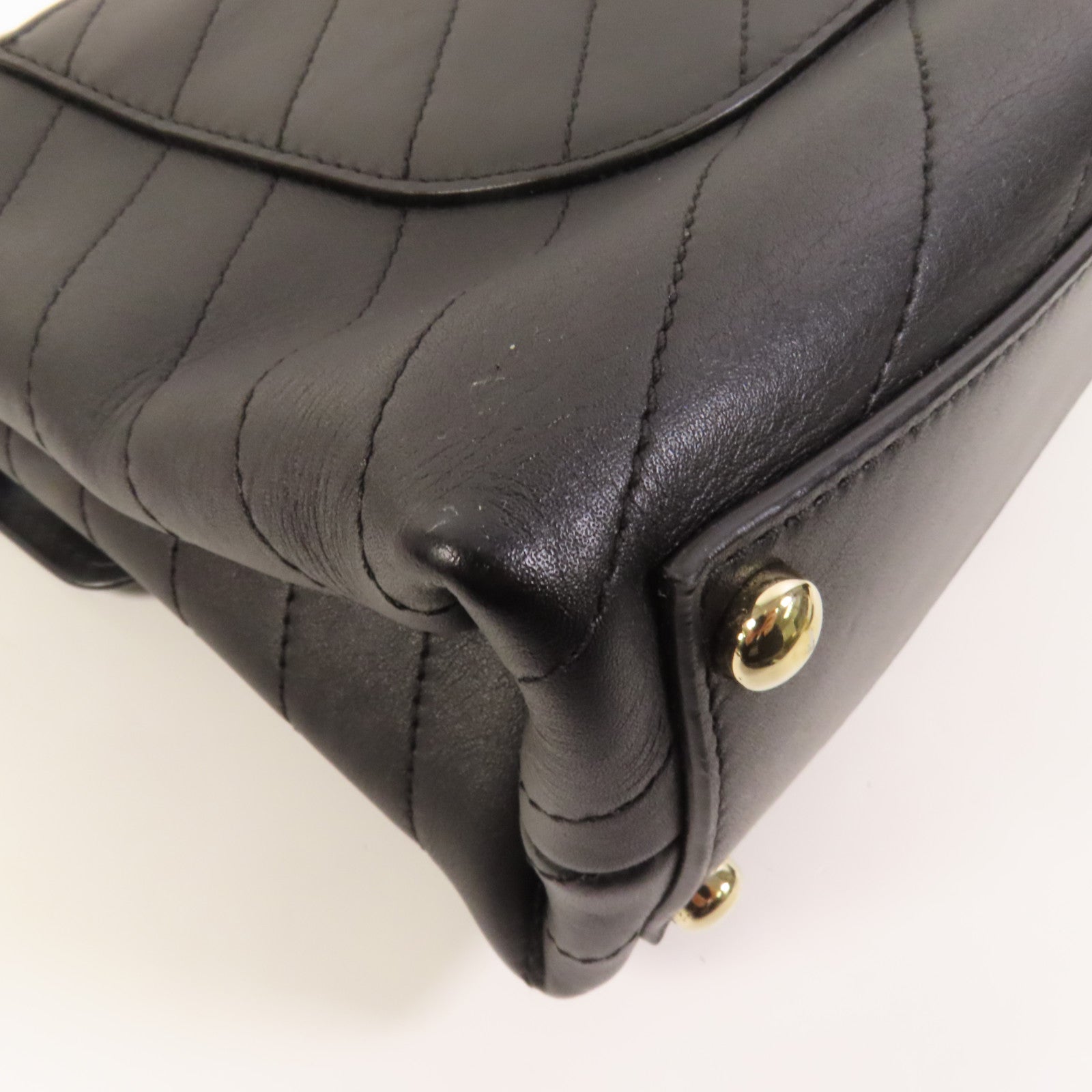 CHANEL 【激減優惠】牛皮皮革Chain Shoulder金扣手挽肩背兩用袋