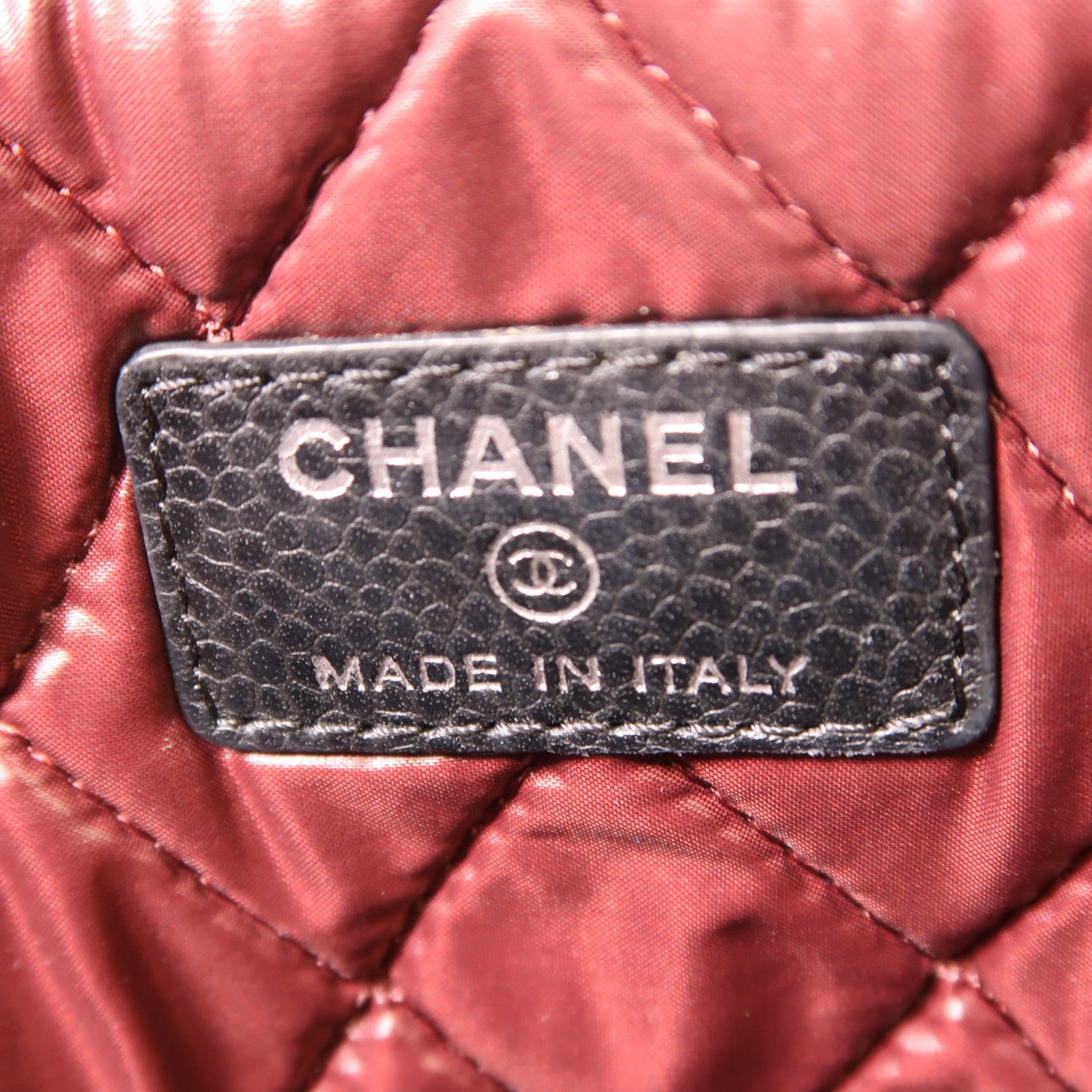 CHANEL 牛皮皮革Clutch/Pouch銀扣手拿包黑色