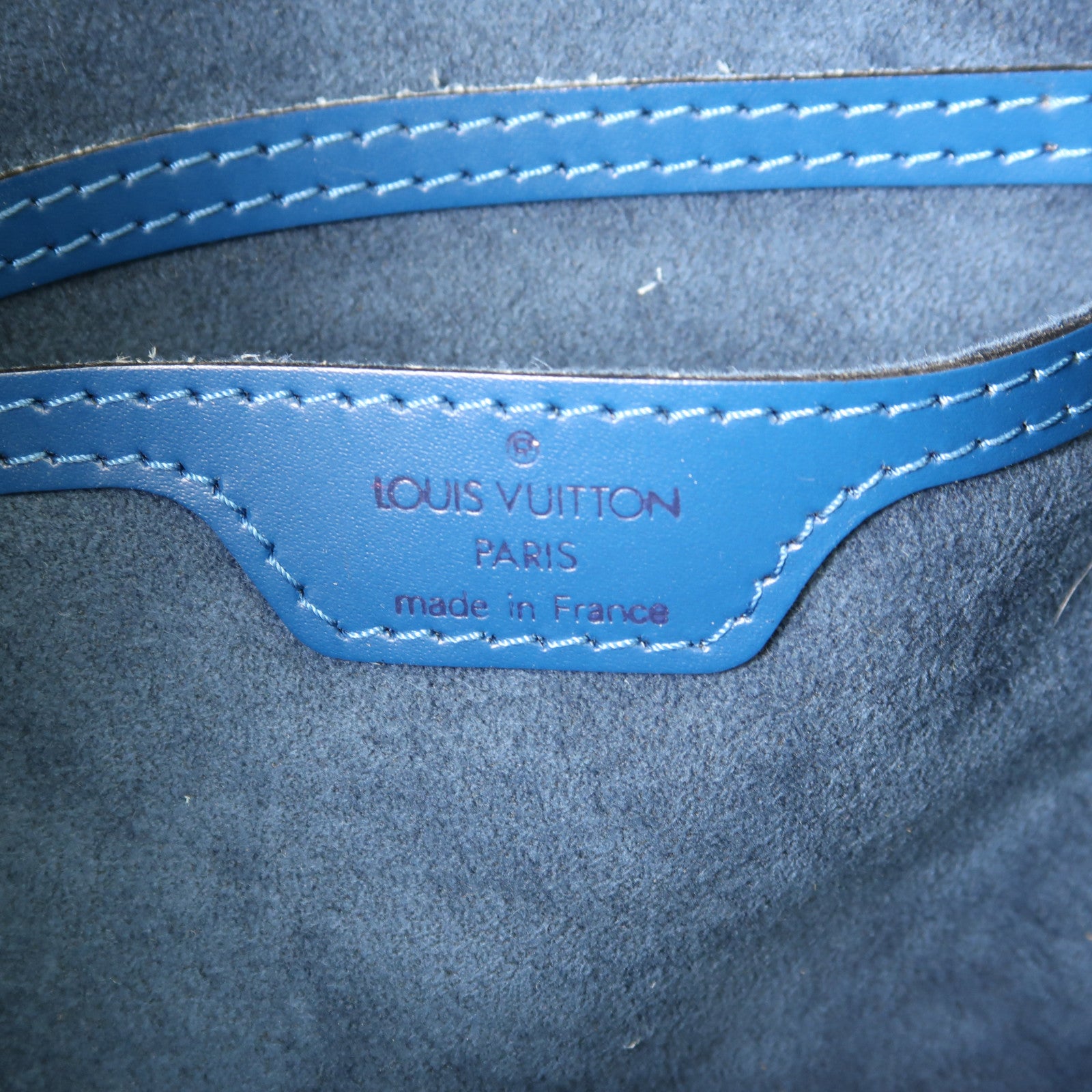 LOUIS VUITTON Epi Soufflot手挽袋藍色