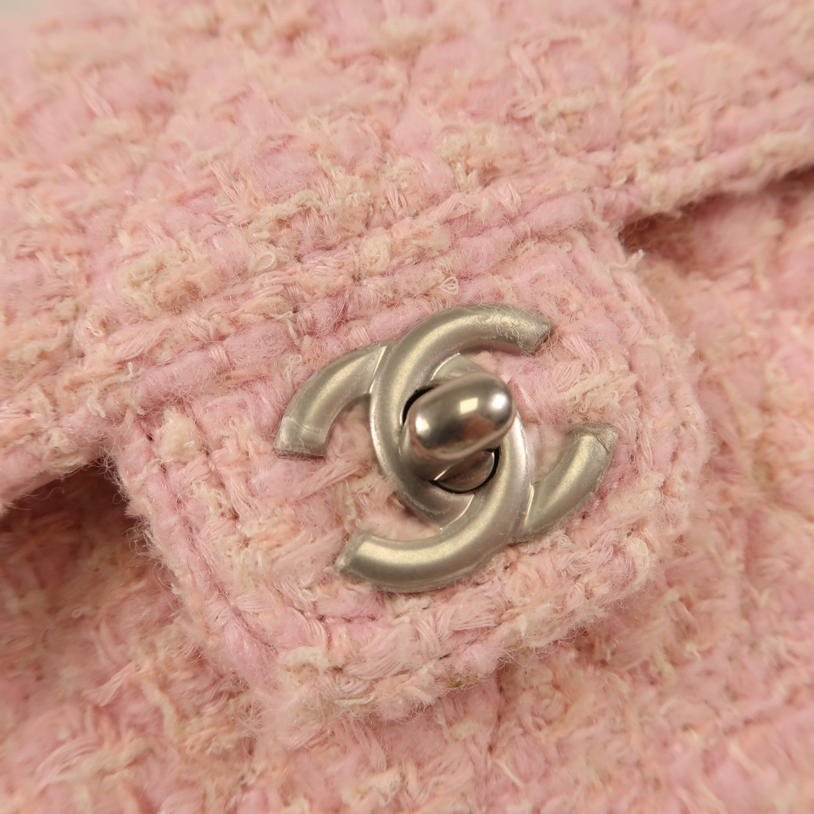 CHANEL CC SHW Mini Flap Bag 2Way Shoulder Hand Bag Tweed