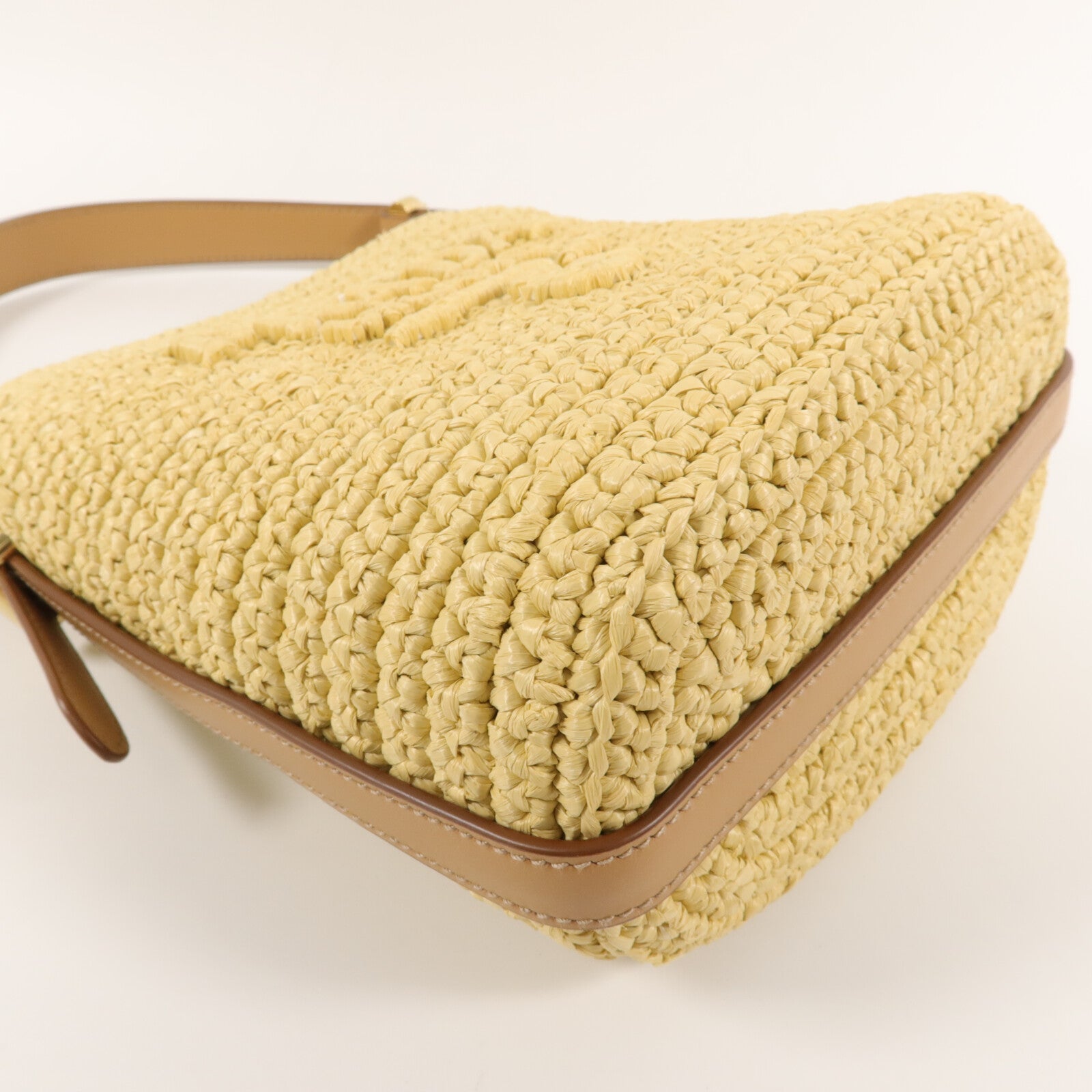 PRADA Viscose Small Crochet and Leather Bucket Bag手挽肩背兩用袋