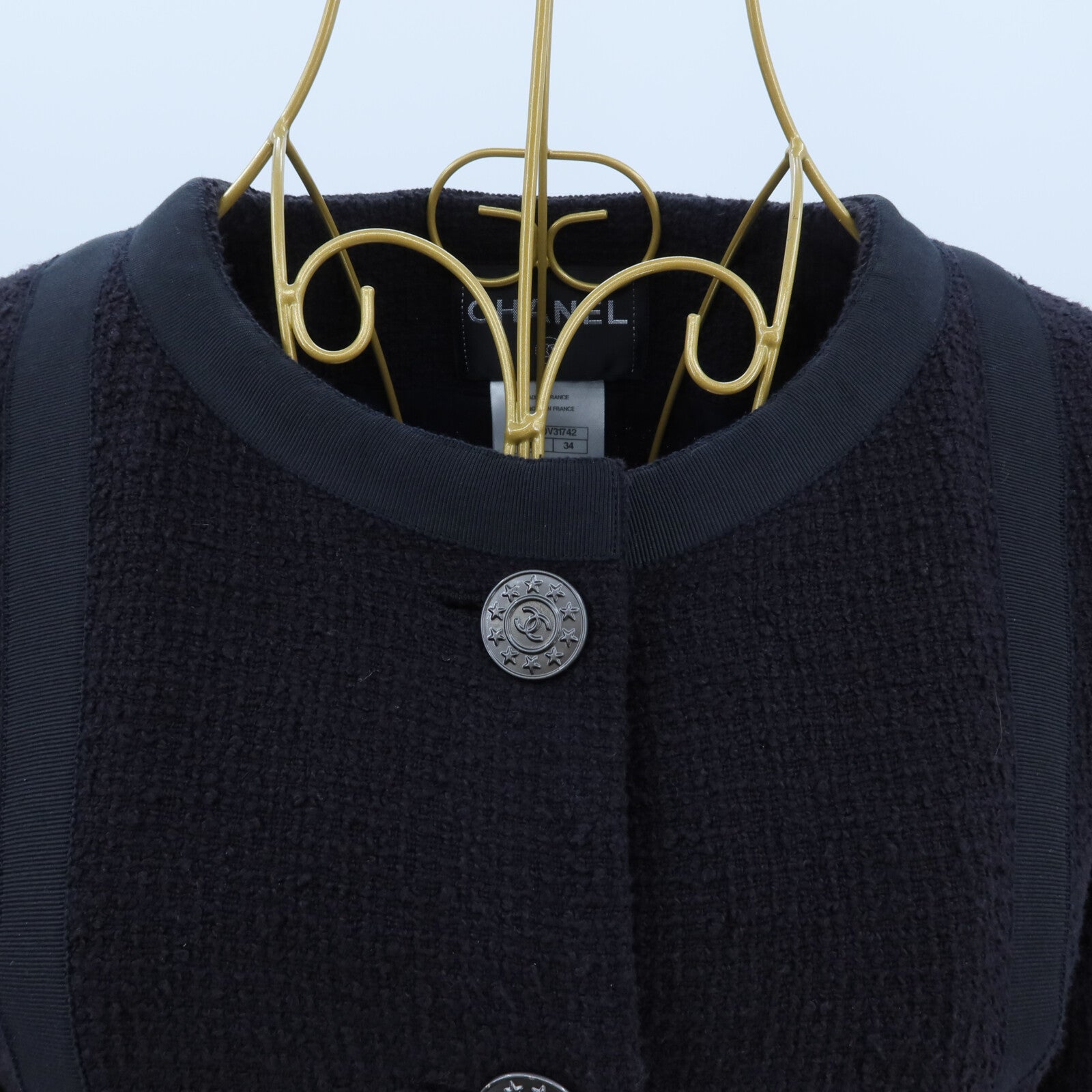 CHANEL Cotton Collarless Jacket外套