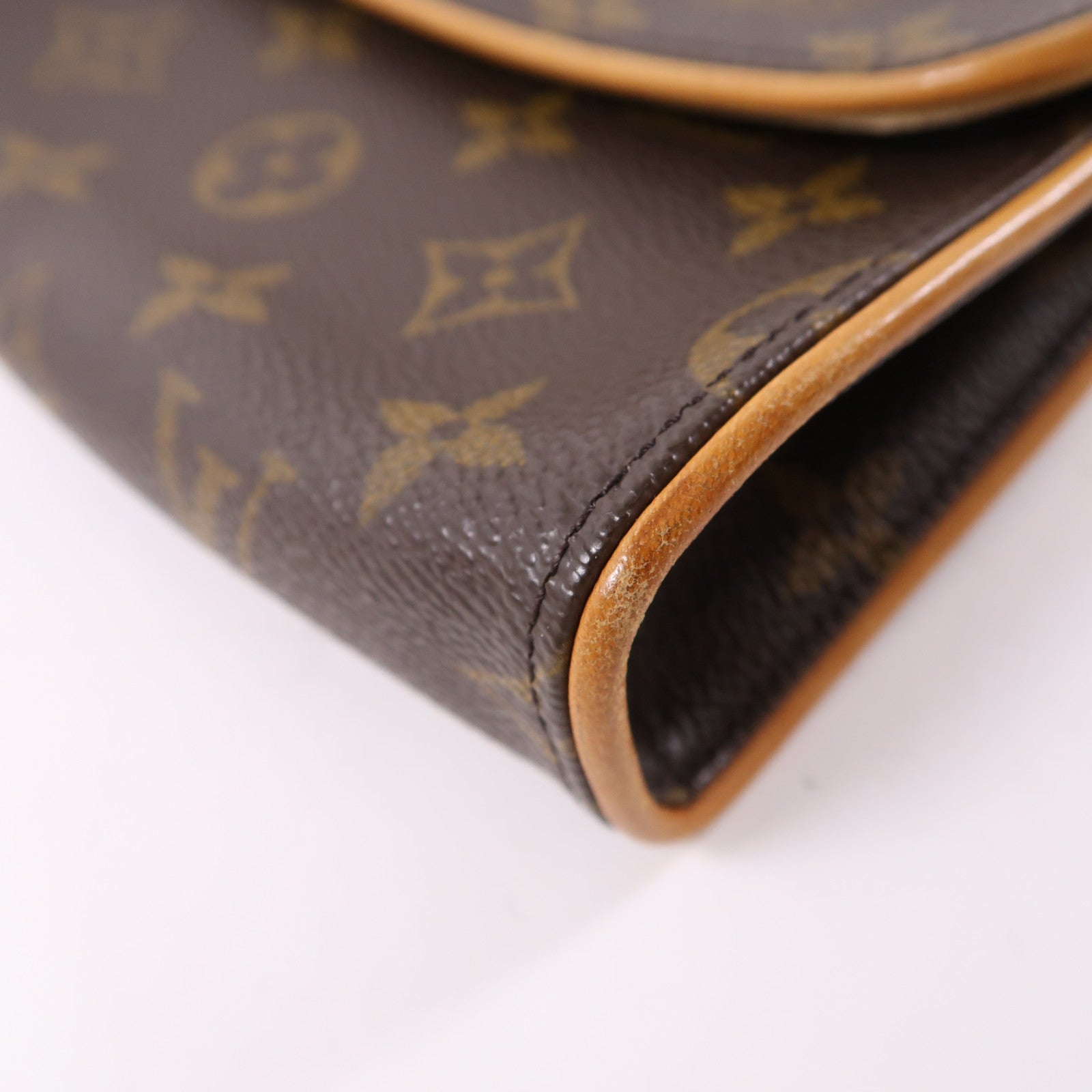 LOUIS VUITTON Monogram Pochette Florentine金扣腰包啡色
