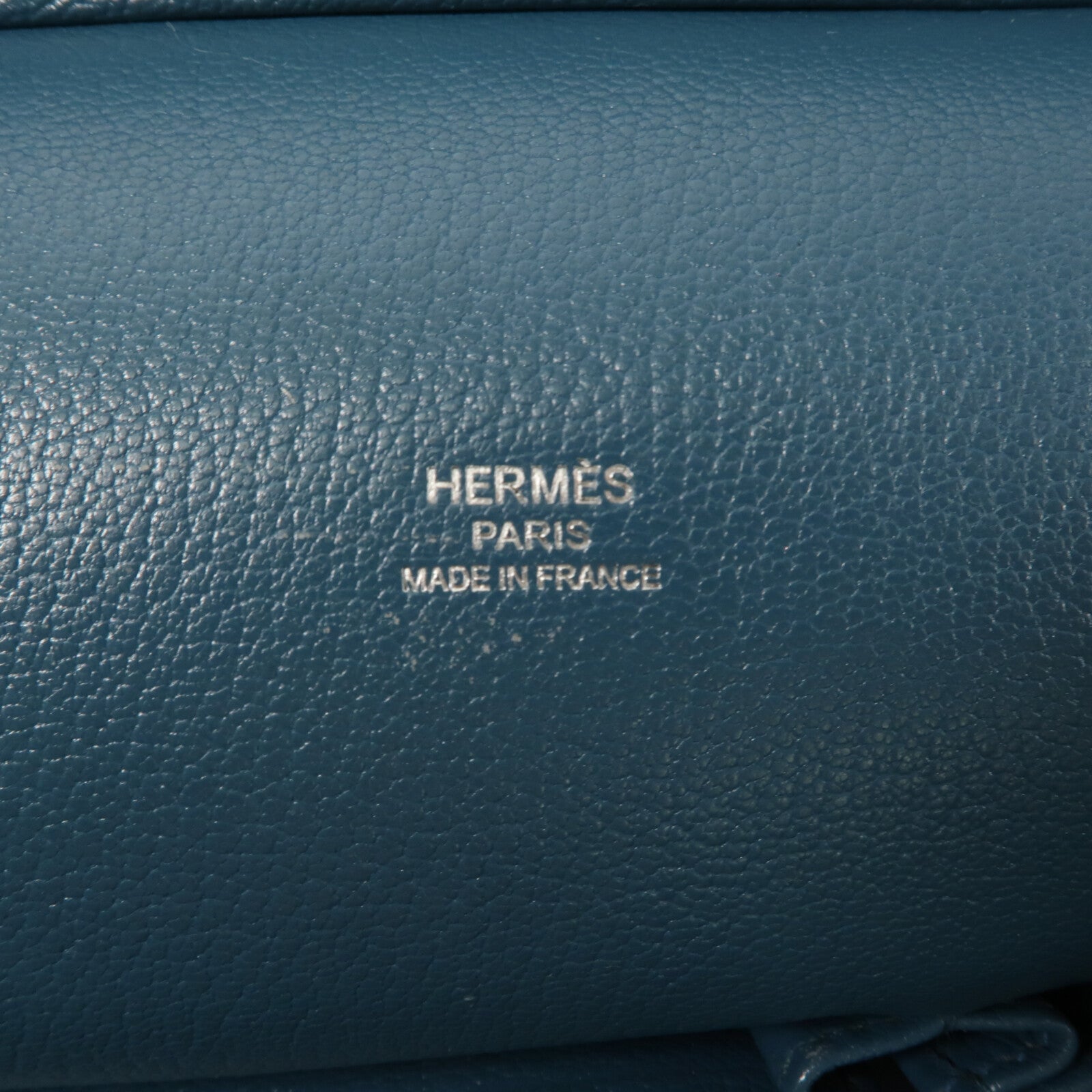HERMES Clemence皮革Jypsiere 28肩背袋Colvert/Turquoise