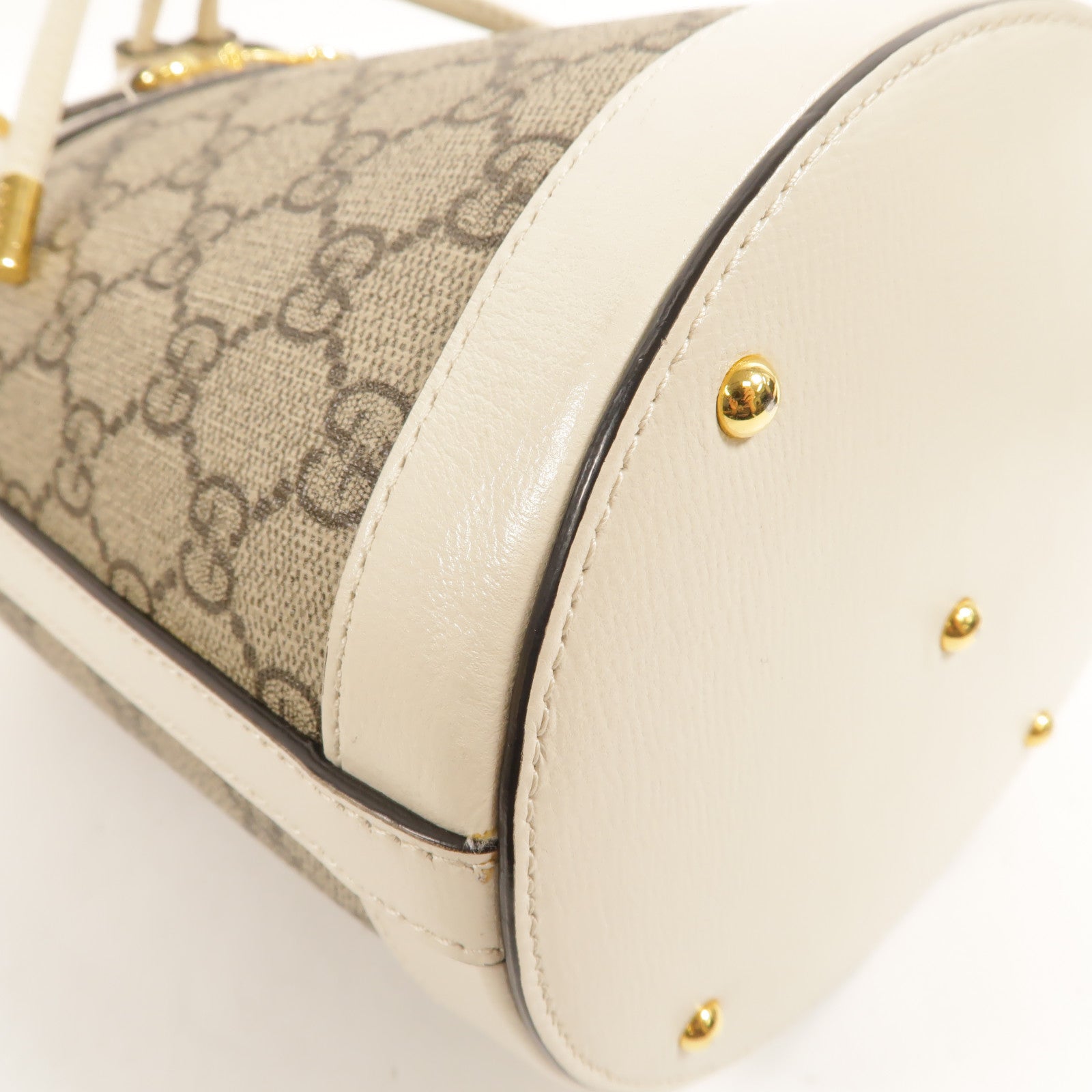 GUCCI 塗層帆布Horsebit 1955 Small Bucket Bag金扣肩背袋