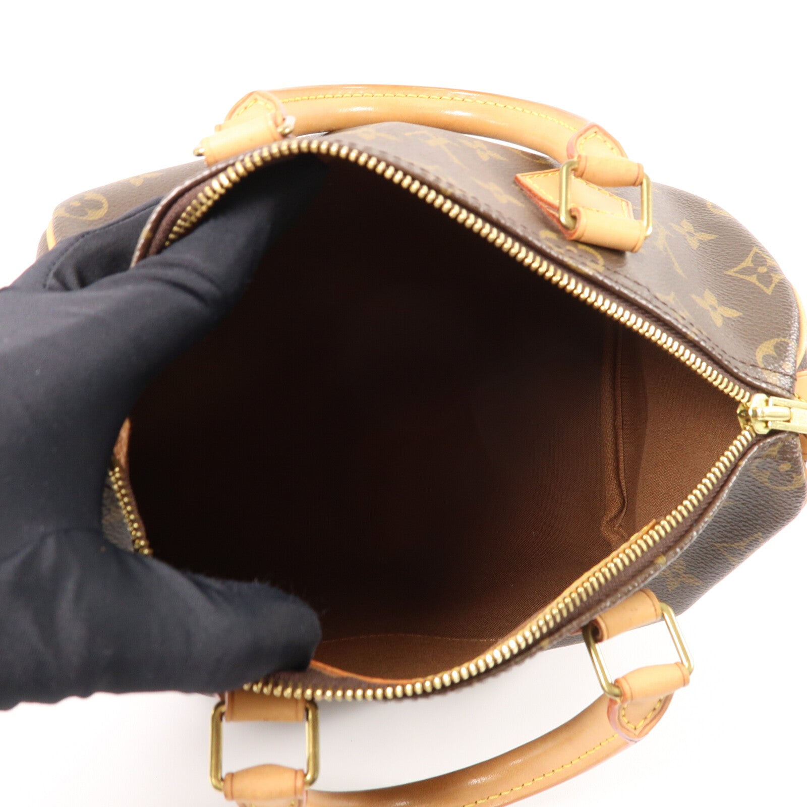 LOUIS VUITTON Monogram Speedy 25金扣手挽袋