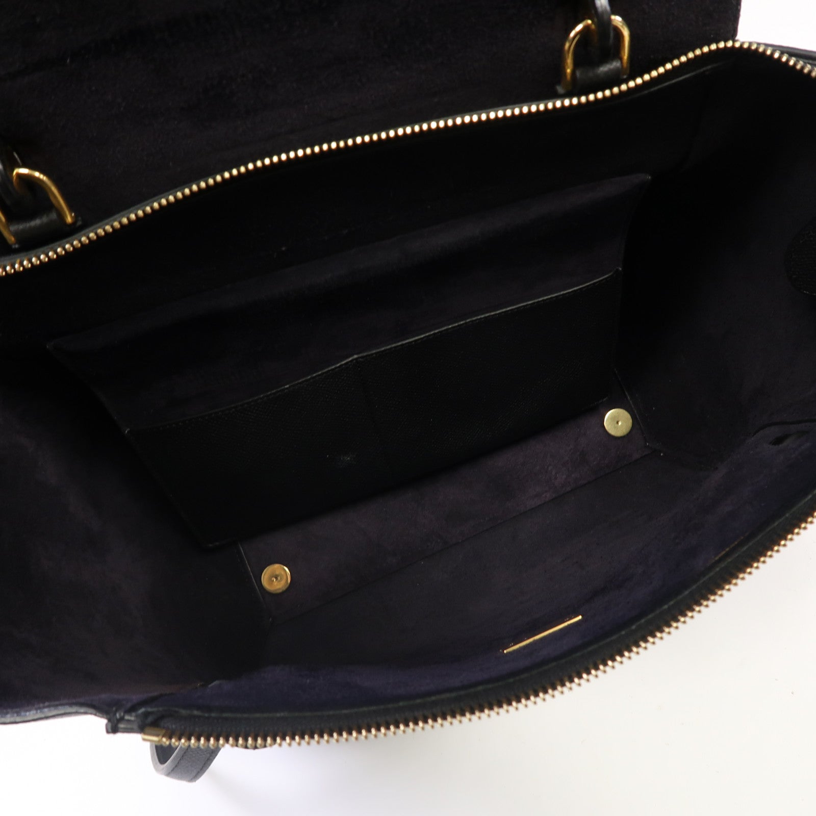 CELINE 牛皮皮革Belt Bag金扣手挽肩背兩用袋黑色