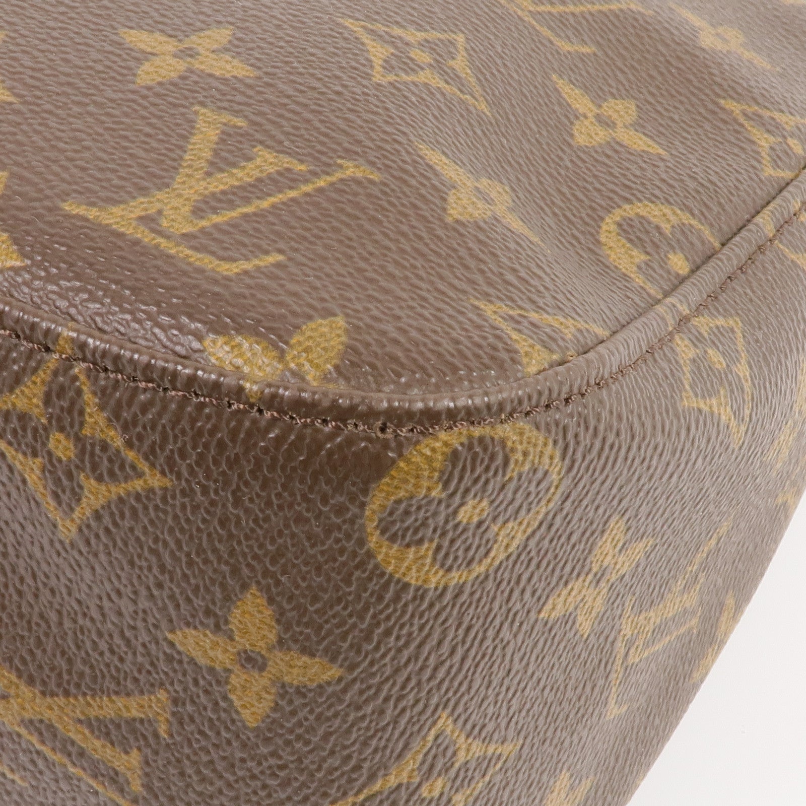 LOUIS VUITTON Monogram Looping MM金扣肩背袋棕色