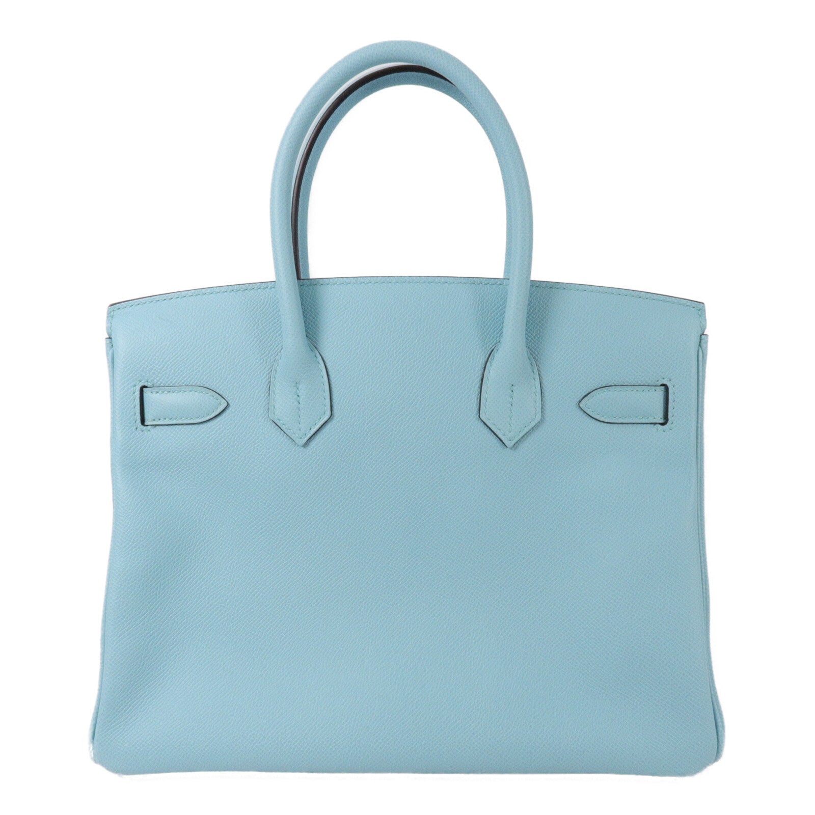 HERMES Epsom皮革Birkin 30手挽袋Blue Atoll