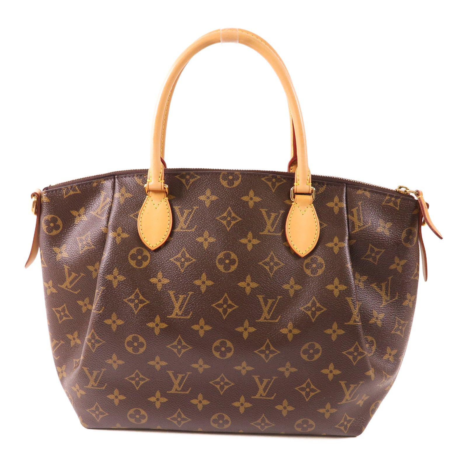 LOUIS VUITTON Monogram Turenne MM金扣手挽肩背兩用袋棕色