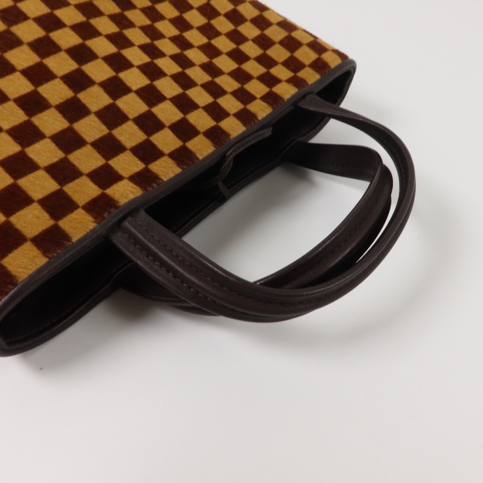 LOUIS VUITTON Damier Pony Hair Sauvage Unborn手挽袋