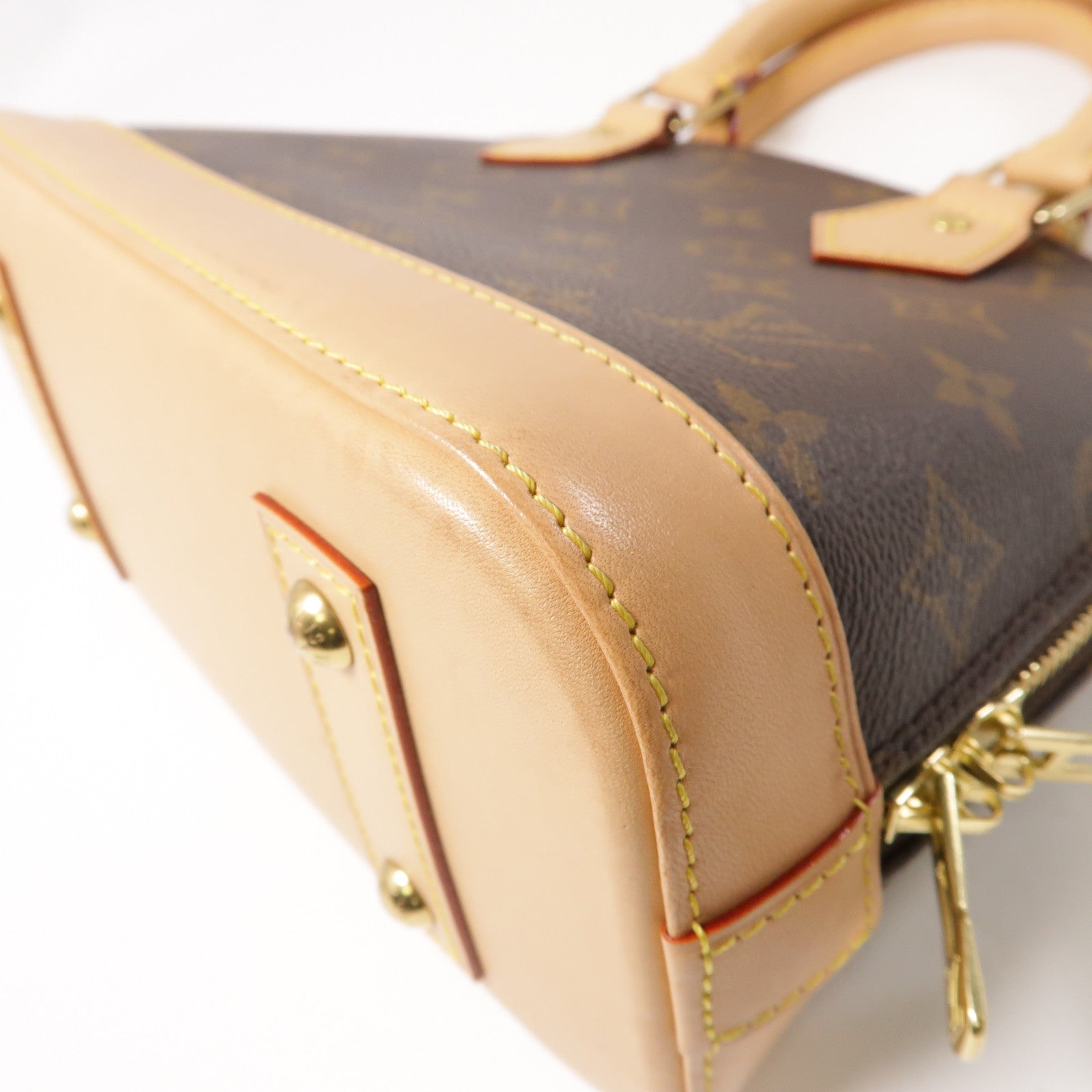 LOUIS VUITTON Monogram Alma BB金扣手挽肩背兩用袋啡色