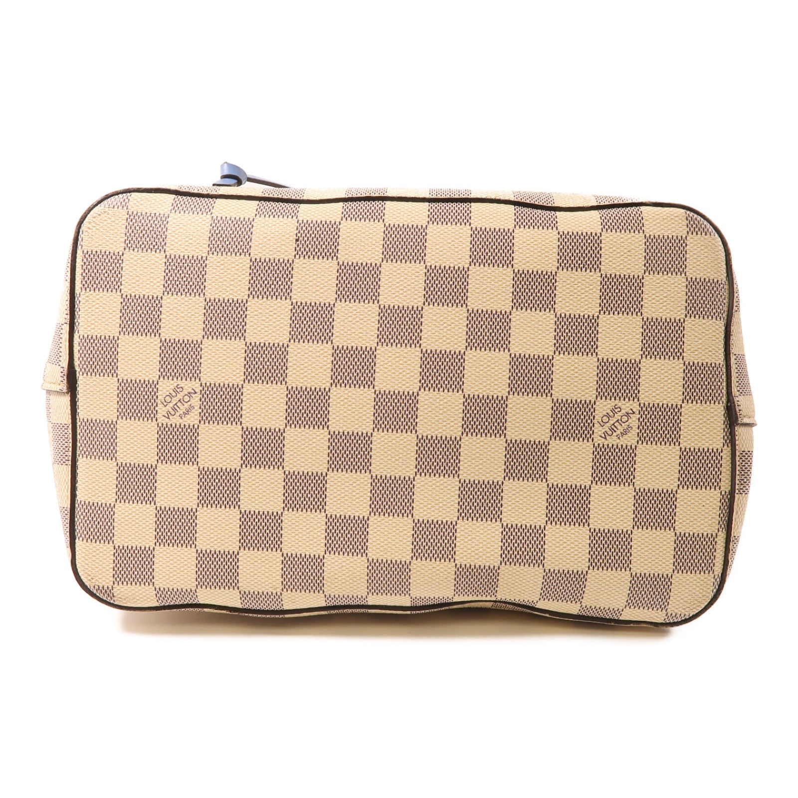 LOUIS VUITTON Damier Azur Neo Noe金扣肩背袋白色/藍色