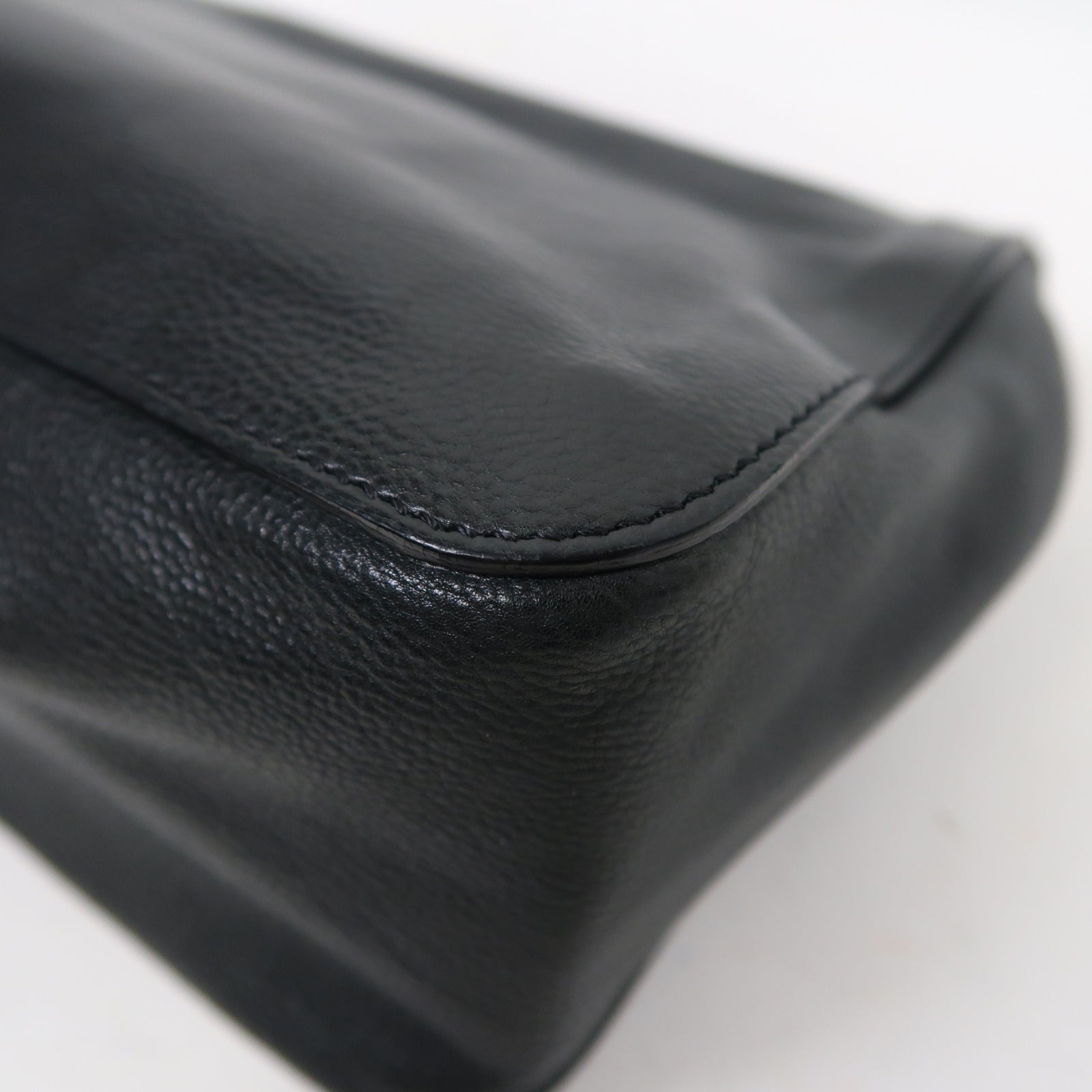 Chloe 牛皮皮革Shoulder Bag金扣肩背袋黑色
