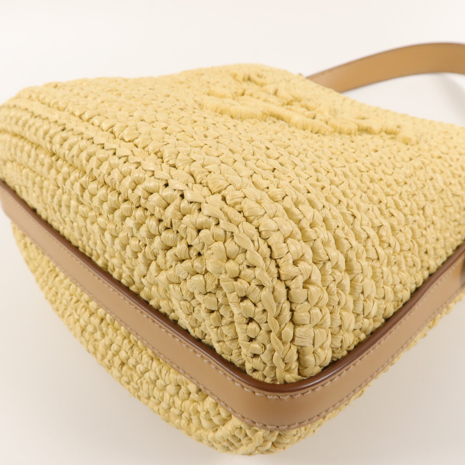 PRADA Viscose Small Crochet and Leather Bucket Bag手挽肩背兩用袋