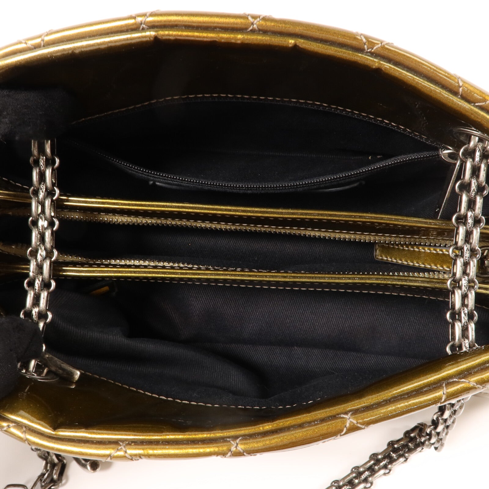 CHANEL 漆皮皮革Chain Shoulder鏈帶肩背袋