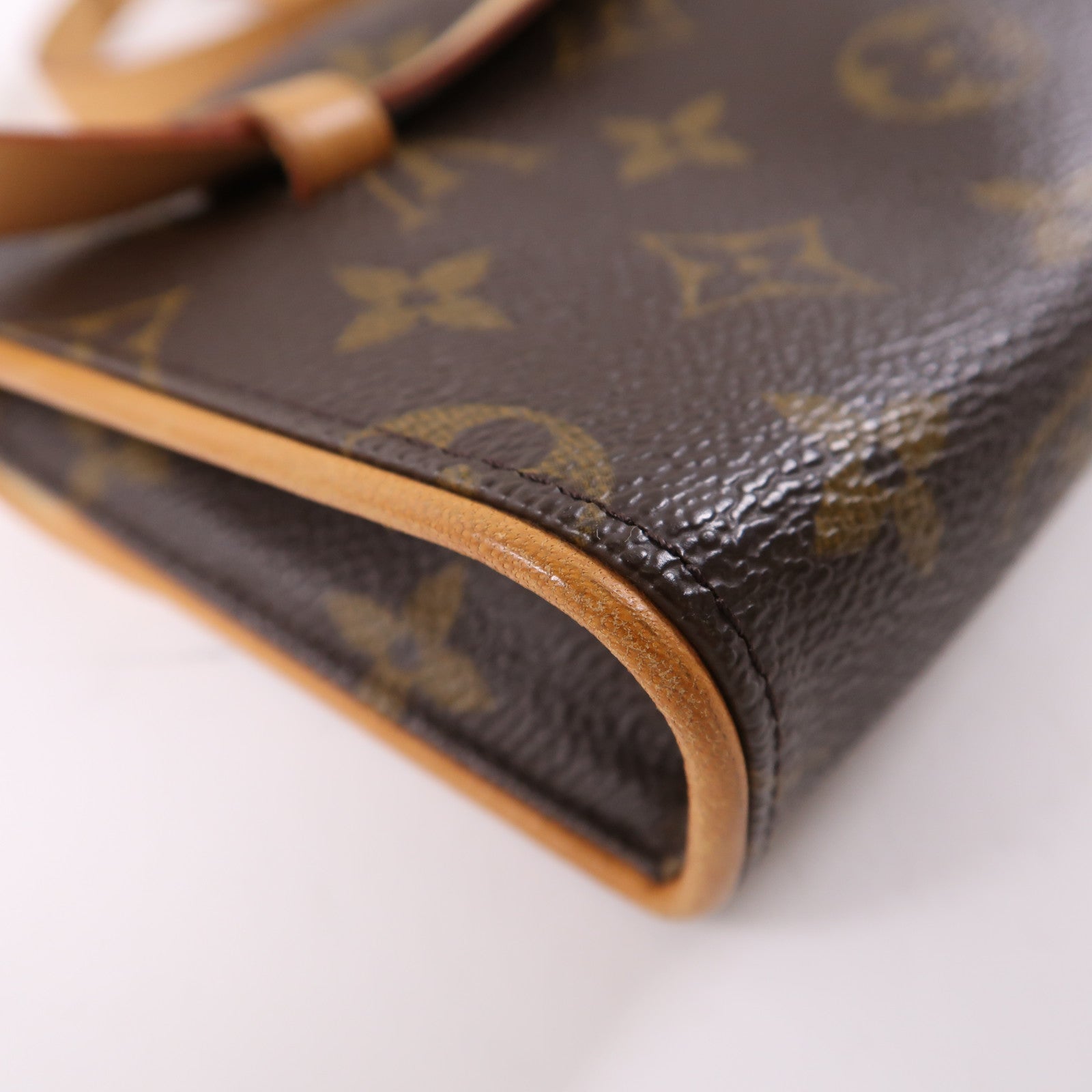 LOUIS VUITTON Monogram Pochette Florentine金扣腰包啡色