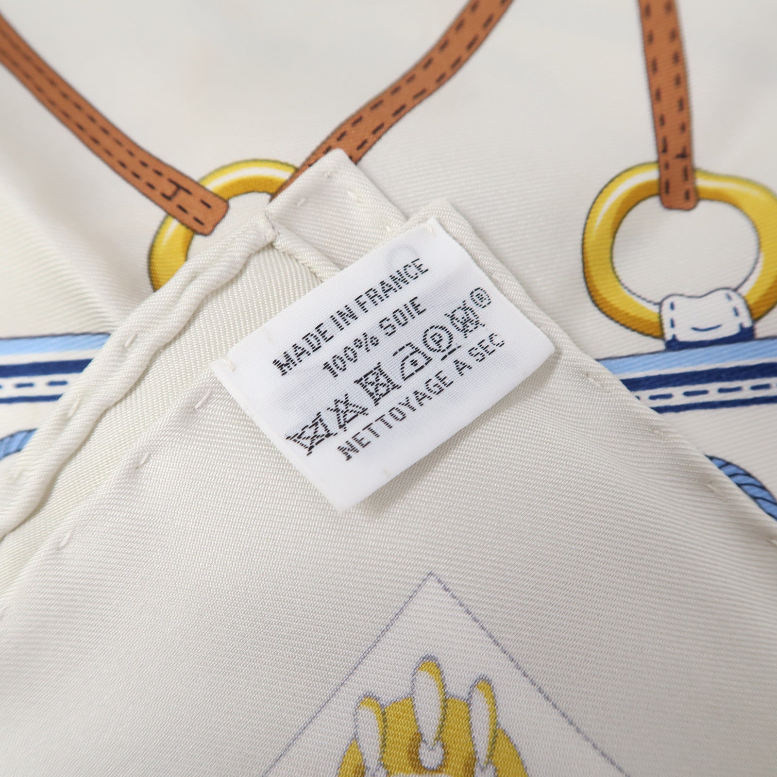 HERMES 絲質Scarf 90X90cm絲巾米色/綠色/藍色/啡色