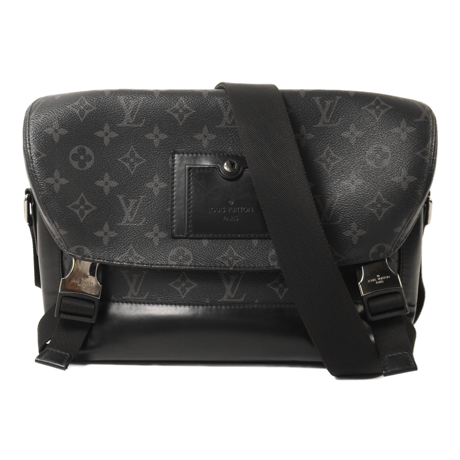 LOUIS VUITTON Monogram Eclipse Messenger PM Voyager肩背袋