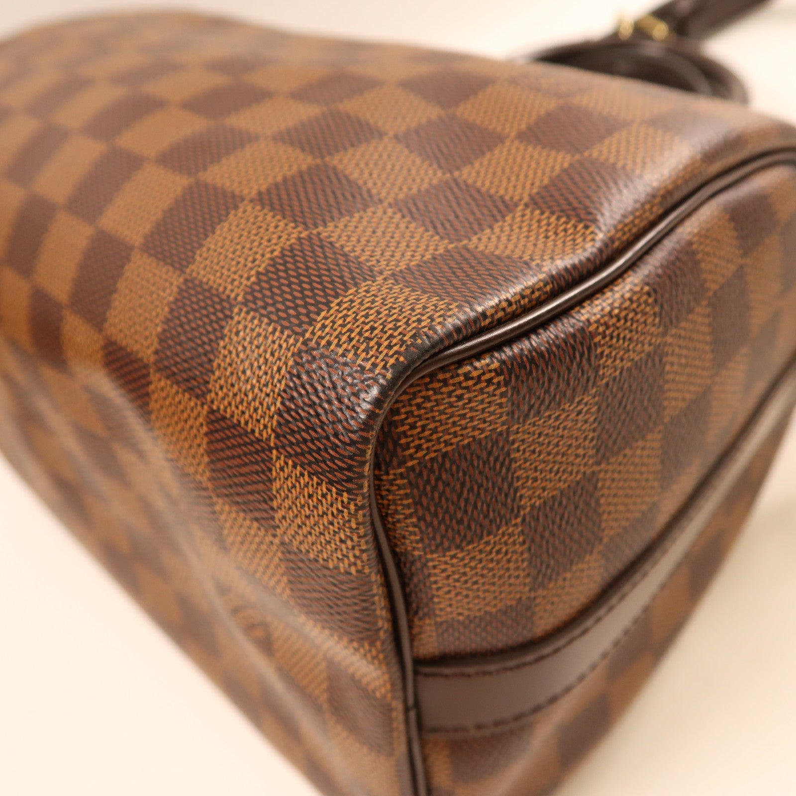LOUIS VUITTON Damier Speedy 25金扣手挽肩背兩用袋啡色